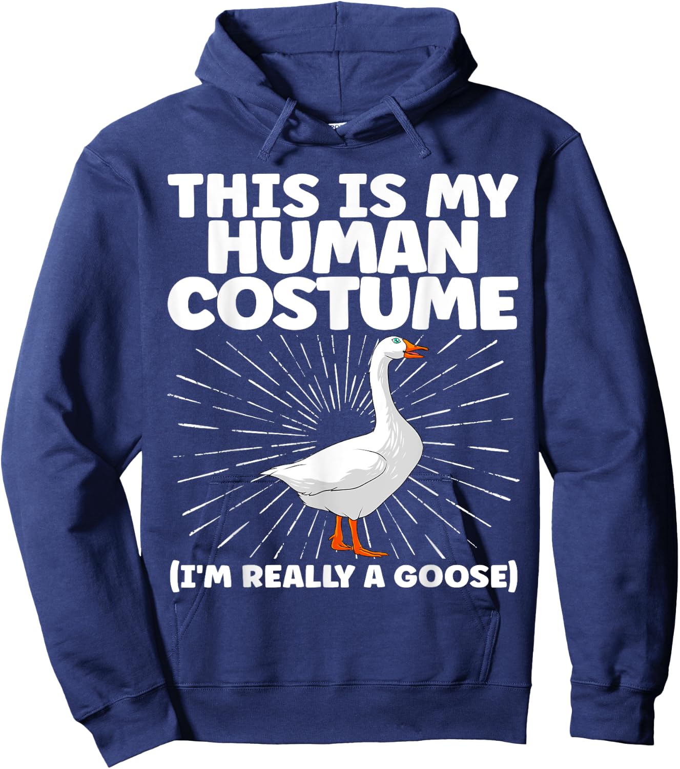 Cute Goose Design Women Farm Animal Goose Lovers Hoodie - Hoodie | Navy