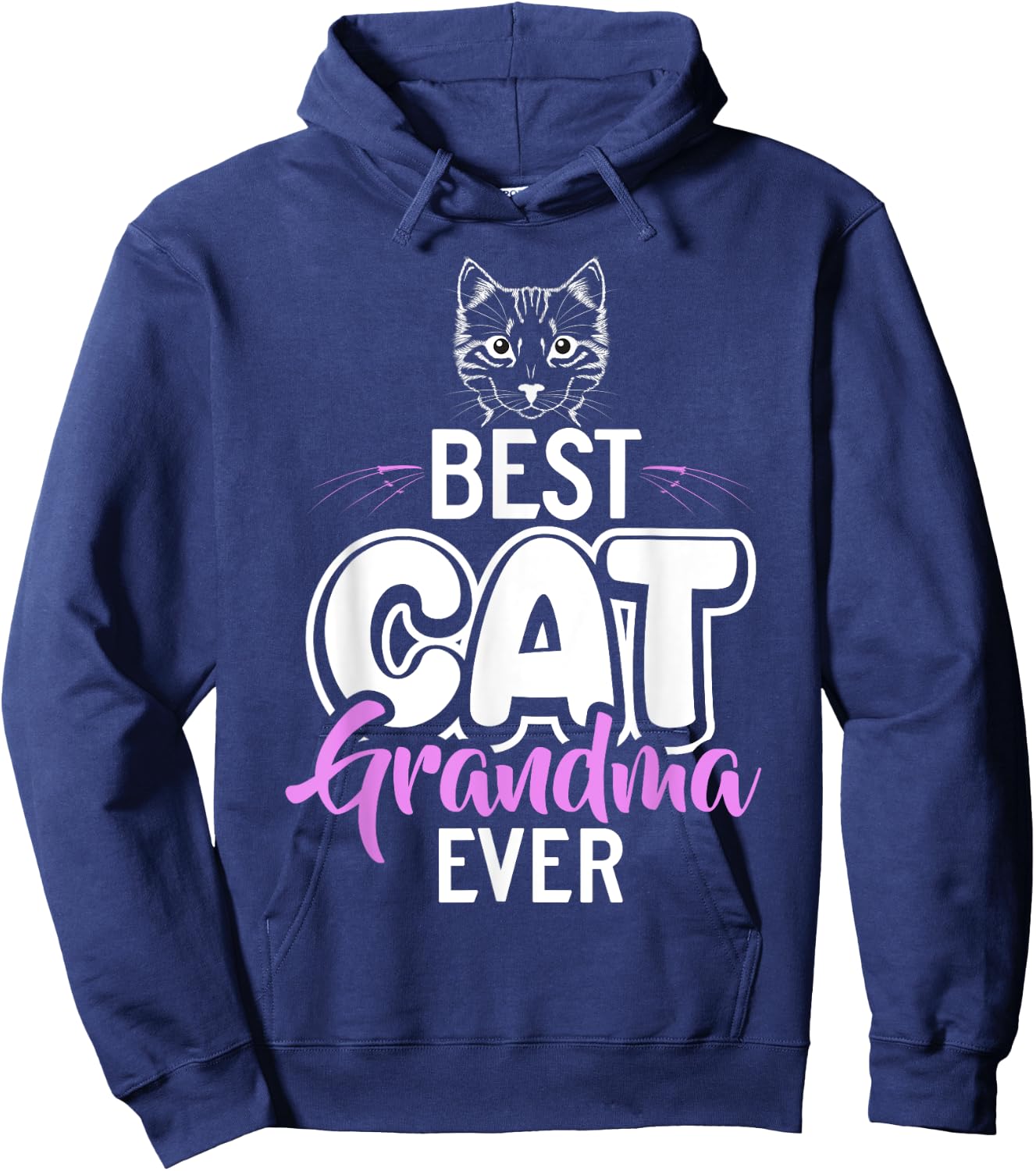 Best Cat Grandma Ever Cat Grandma Hoodie - Hoodie | Navy