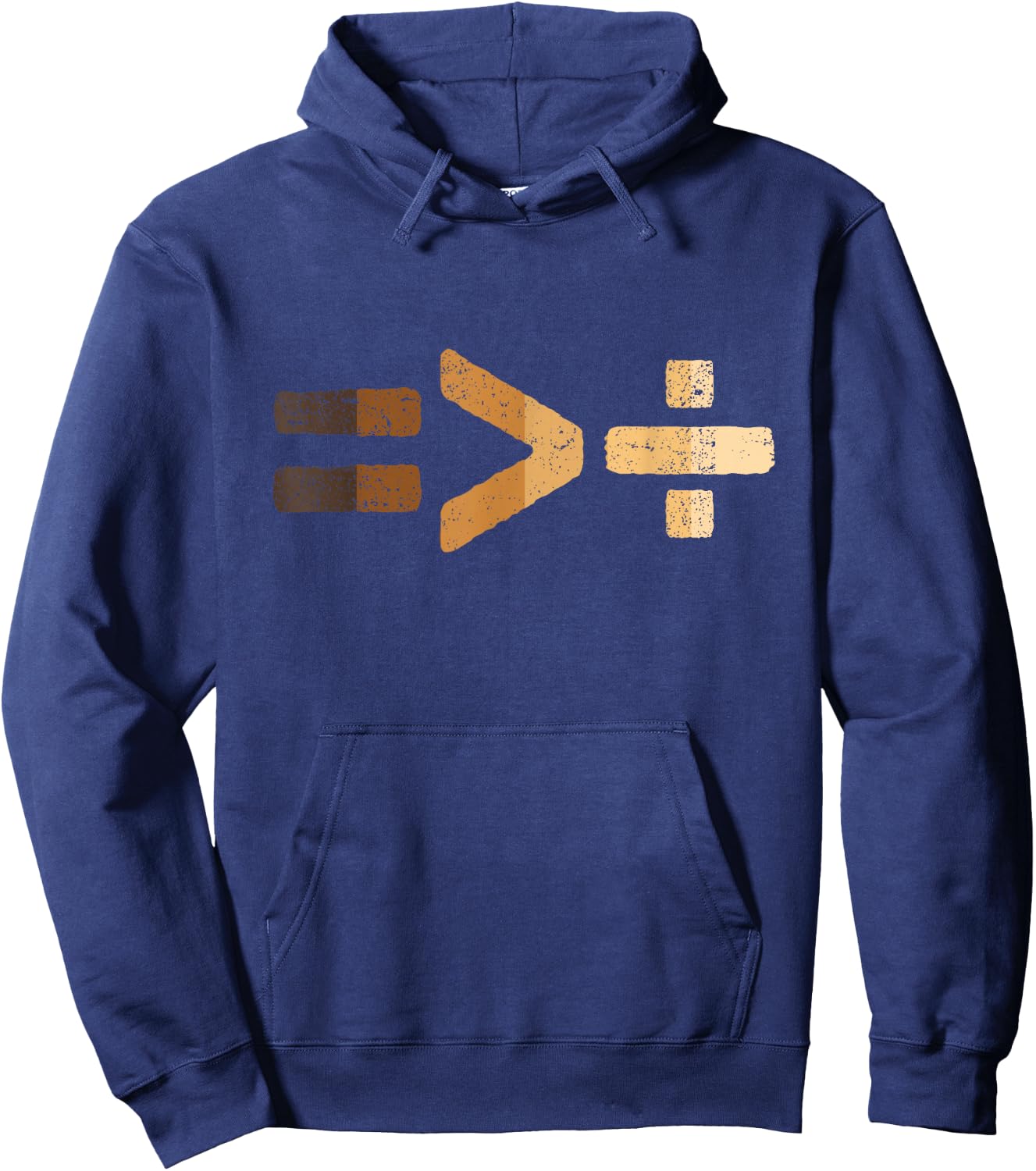 Equality is Greater Than Division Black History BLM Melanin Small Hoodie - Hoodie | Navy