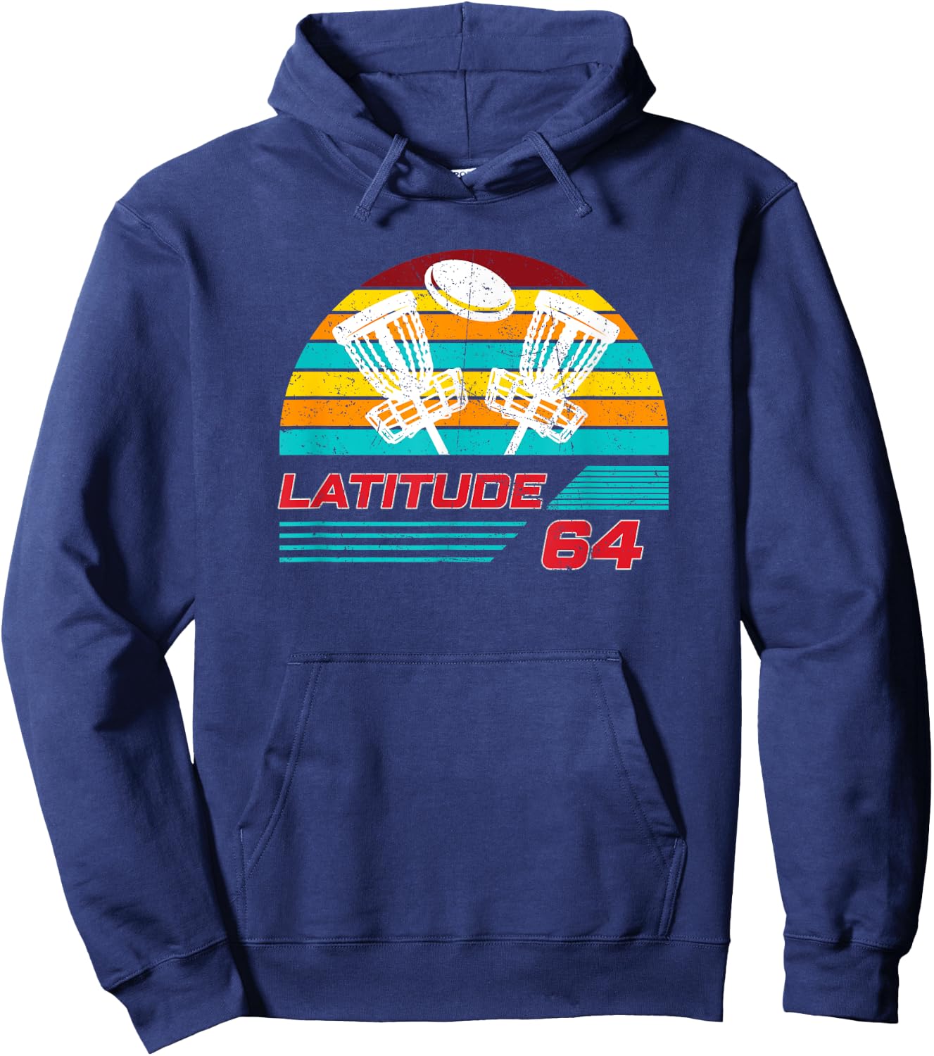 Latitude 64 Disc Golf Retro Vintage Men Women Hoodie - Hoodie | Navy