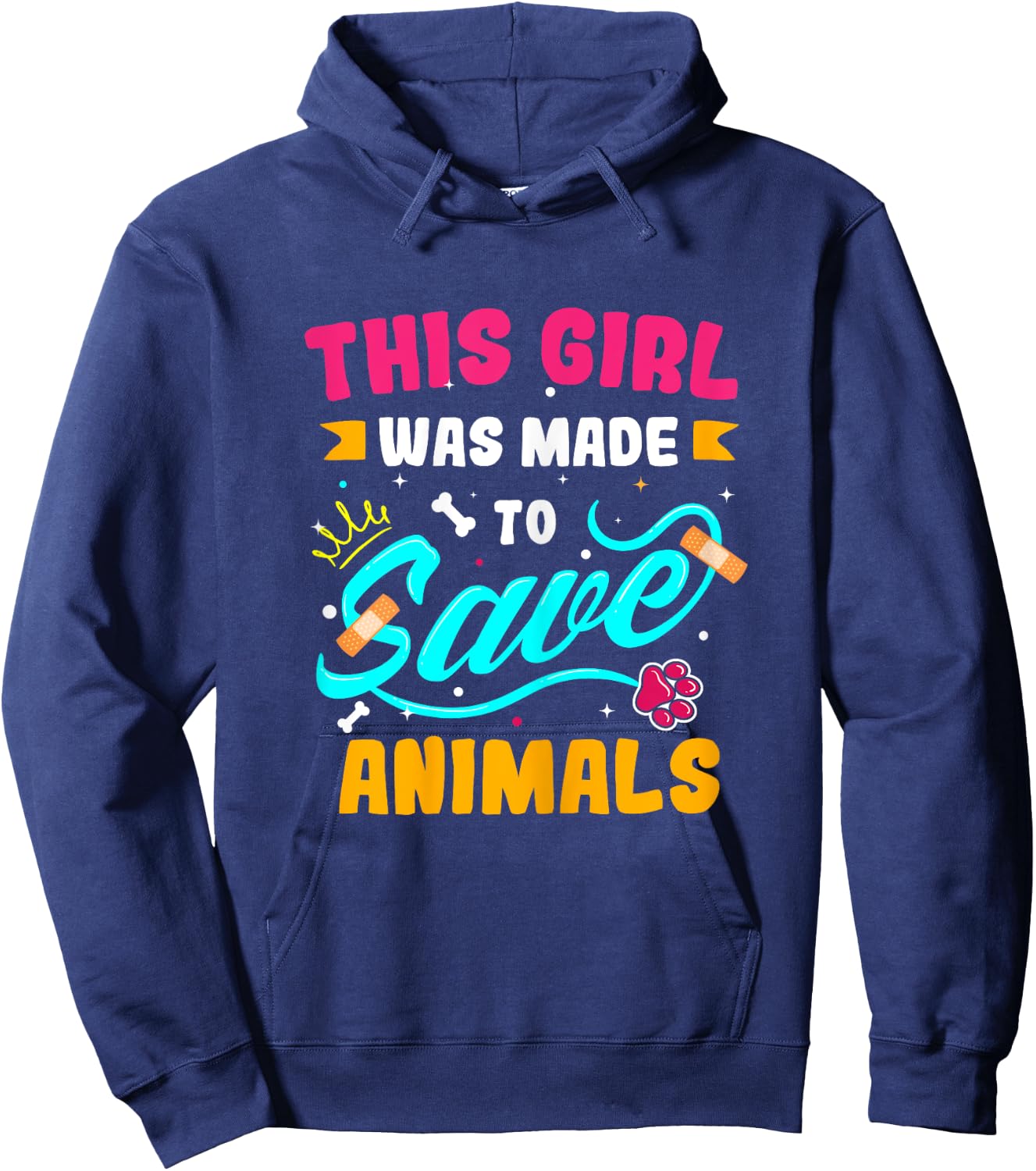 Future Veterinarian - This Girl Was Made To Save Animals Hoodie - Hoodie | Navy