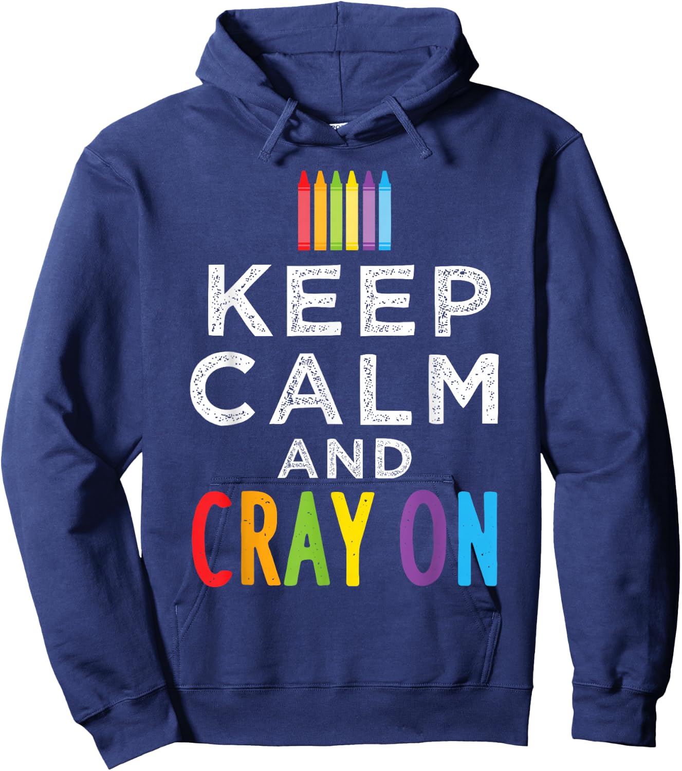 Cray On Coloring Book Crayon Design Hoodie - Hoodie | Navy