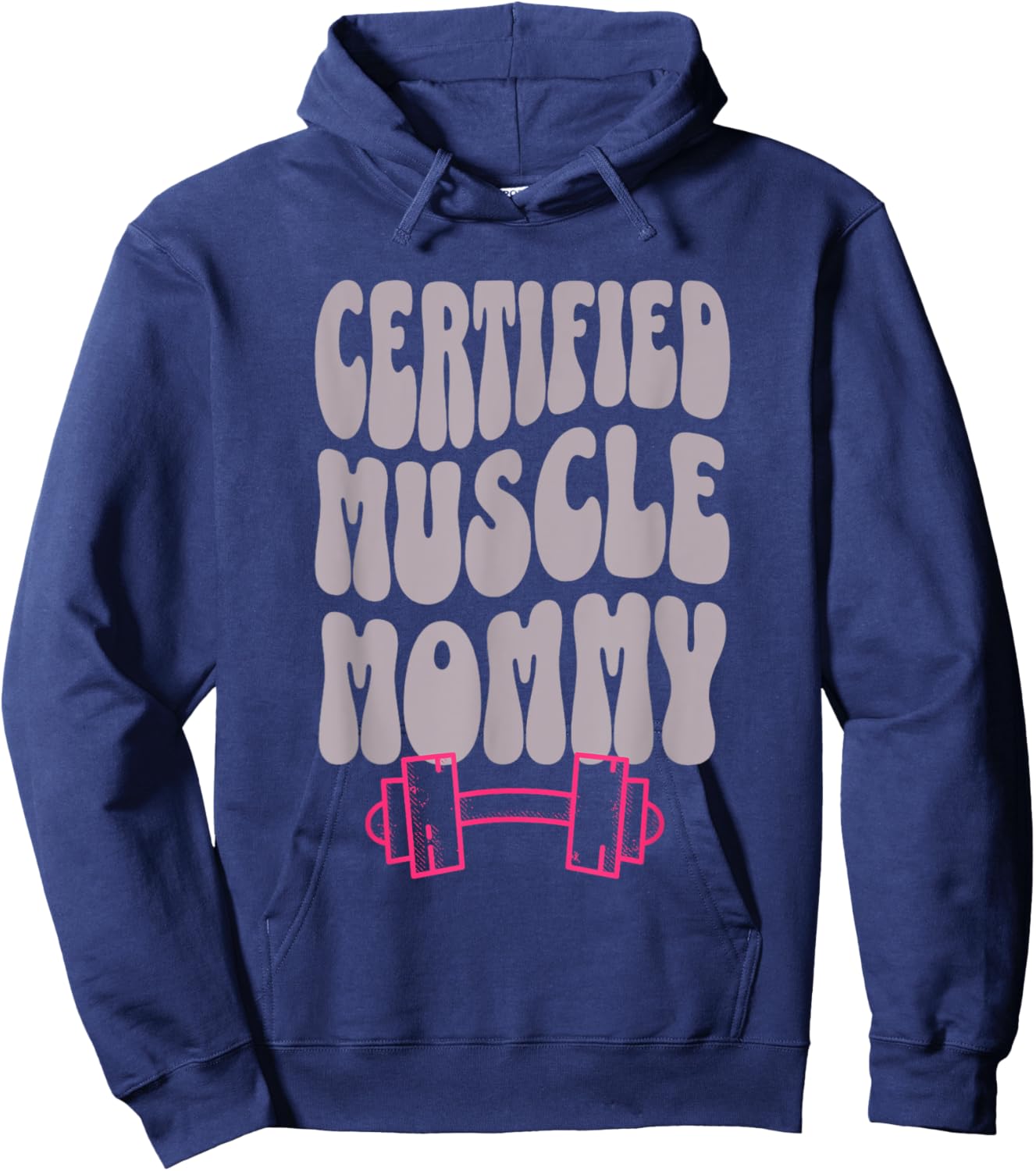 Certified Muscle Mommy Cover Gym Fitness Pump Hoodie - Hoodie | Navy