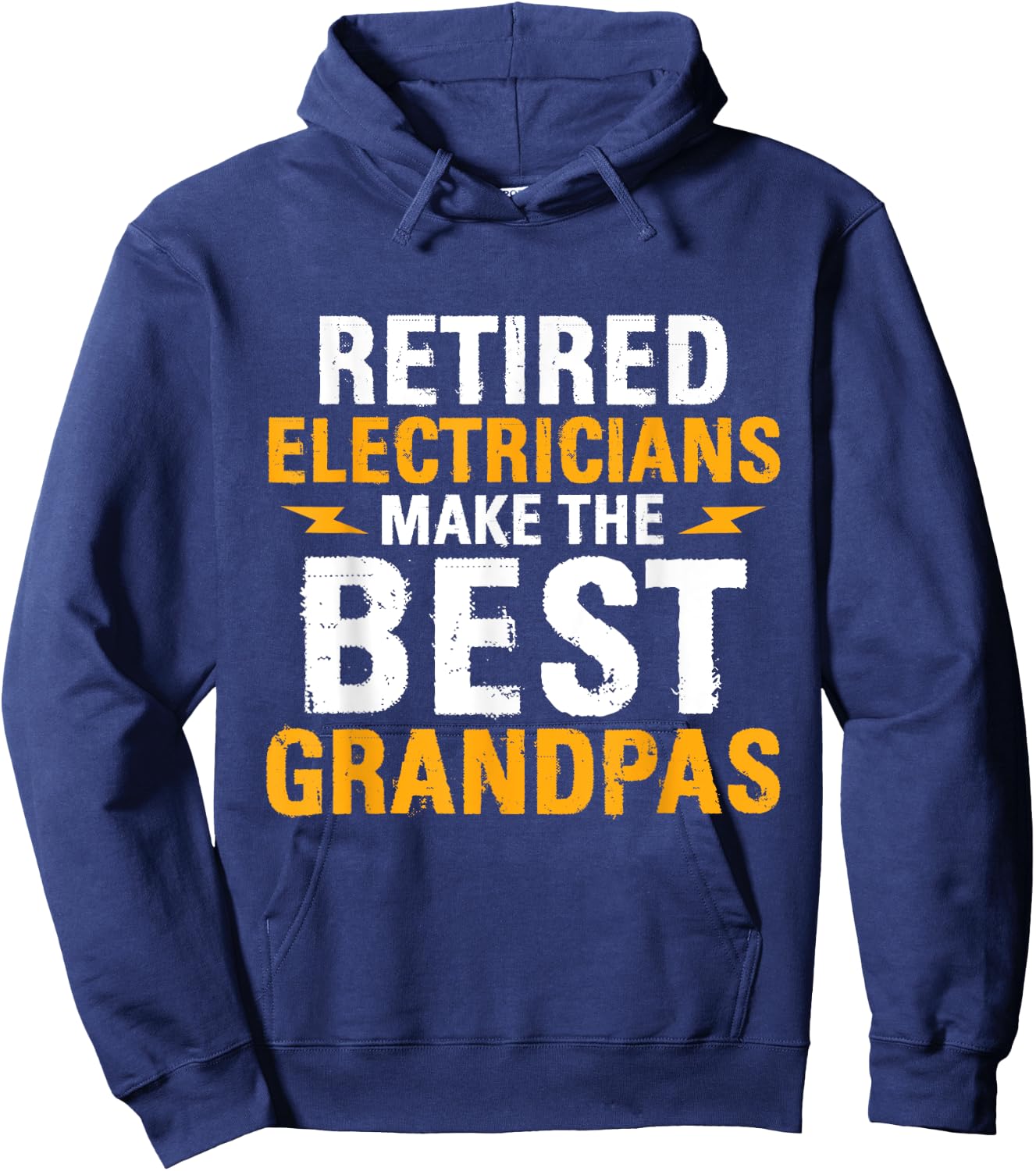 Retired Electricians - Grandpa Repairmen Electrical Worker Hoodie - Hoodie | Navy