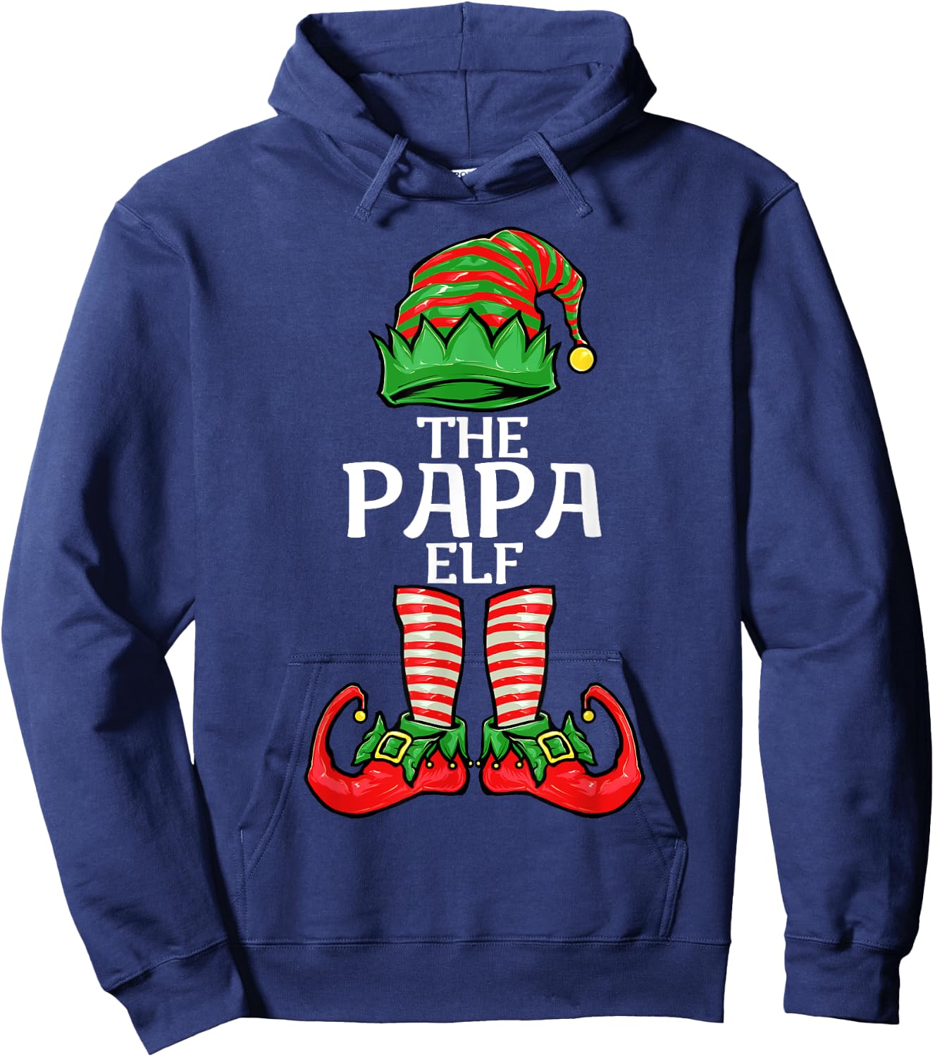 Papa Elf Father Christmas Family Matching Group Hoodie - Hoodie | Navy