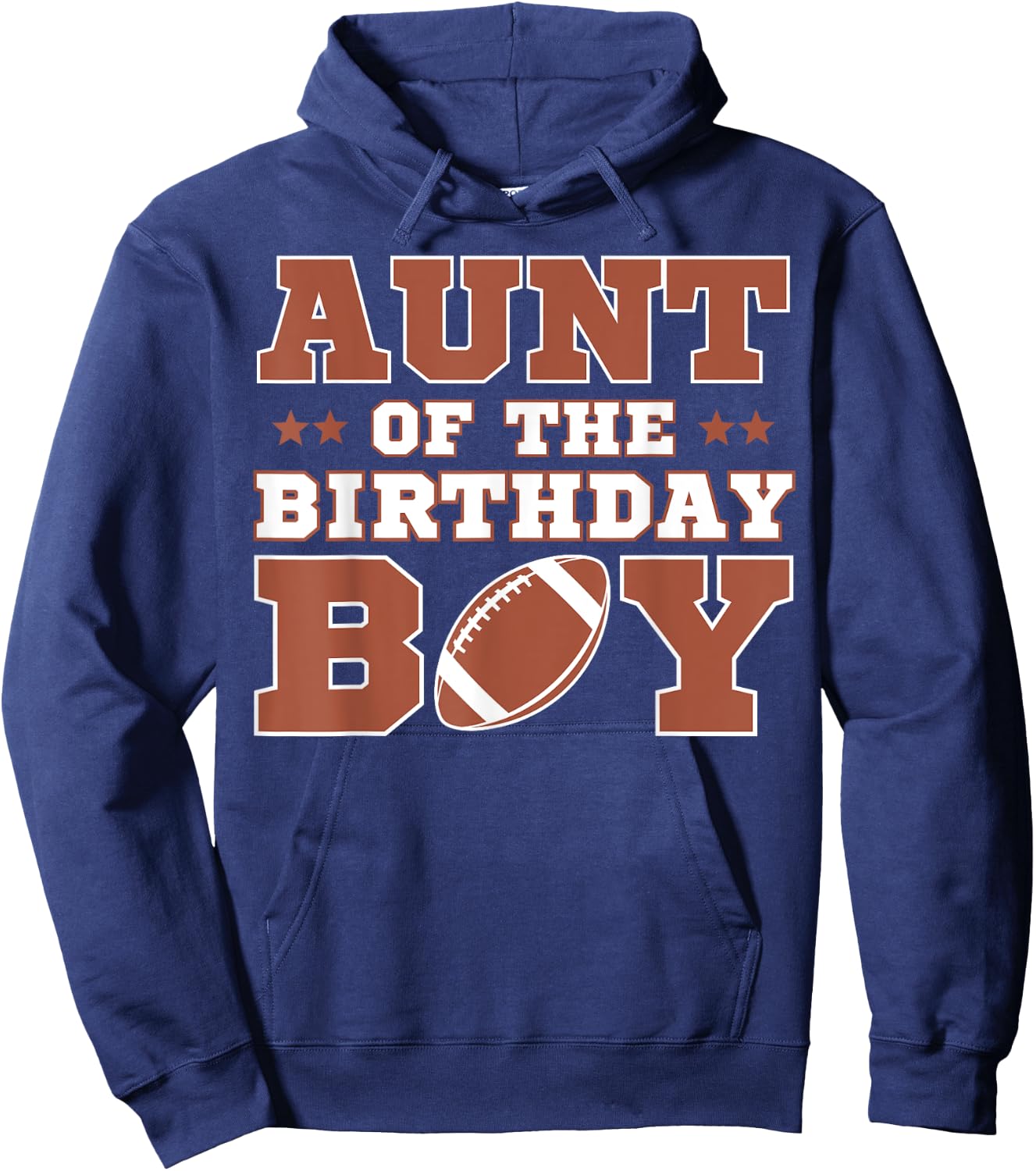 Aunt Of The Birthday Boy Football Kids 1st Bday Party Lover Hoodie - Hoodie | Navy