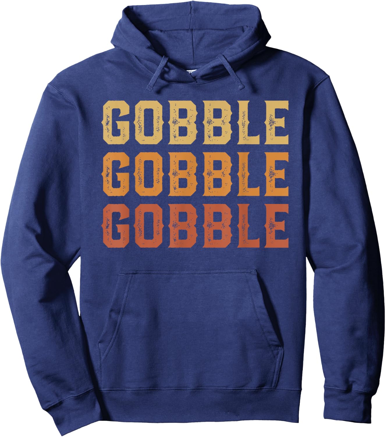 Thanksgiving Turkey Fun Gobble Gobble Gobble Men Boys Hoodie - Hoodie | Navy