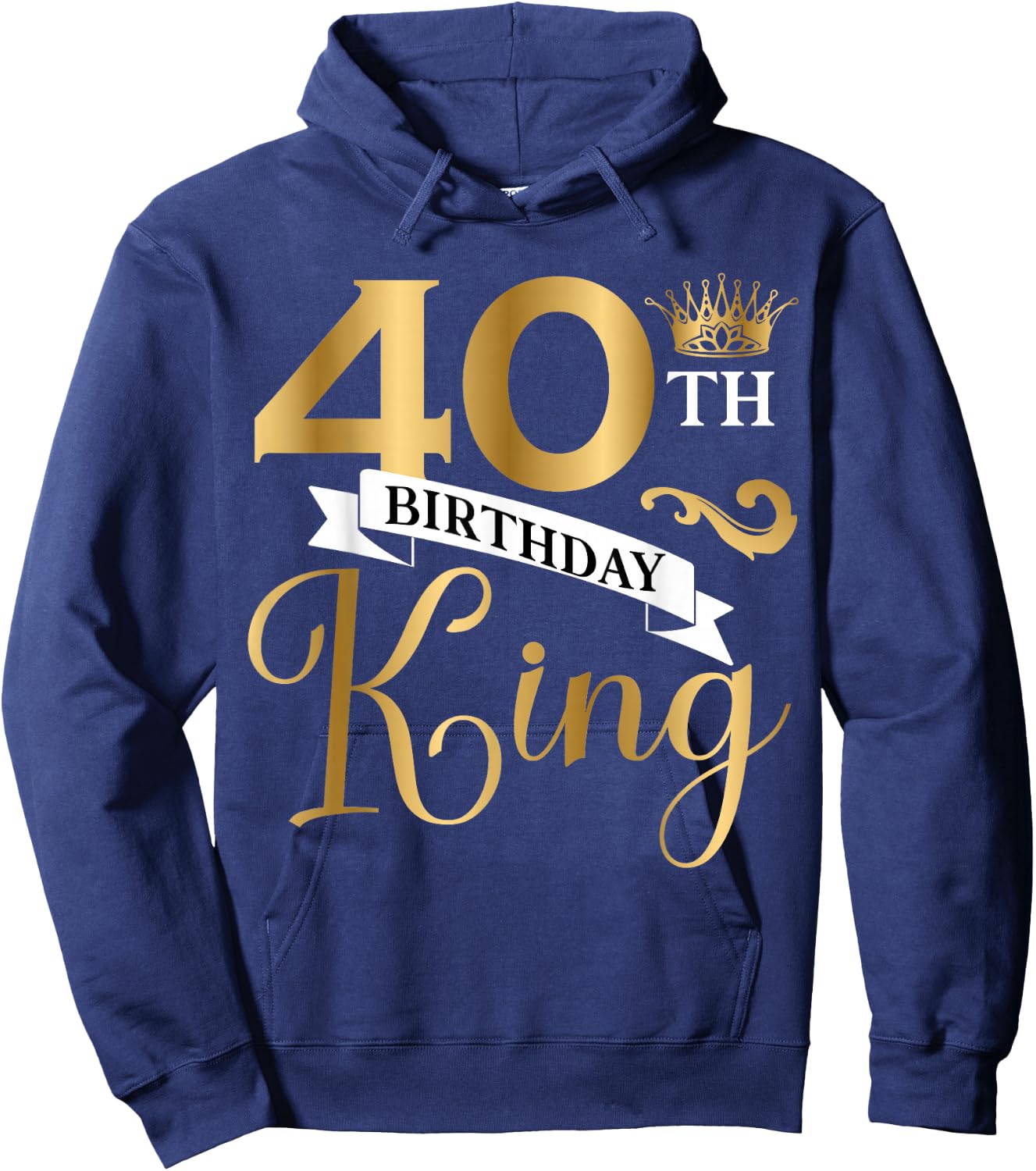 40 Year Old Birthday King Husband 40th B-Day Family Matching Hoodie - Hoodie | Navy