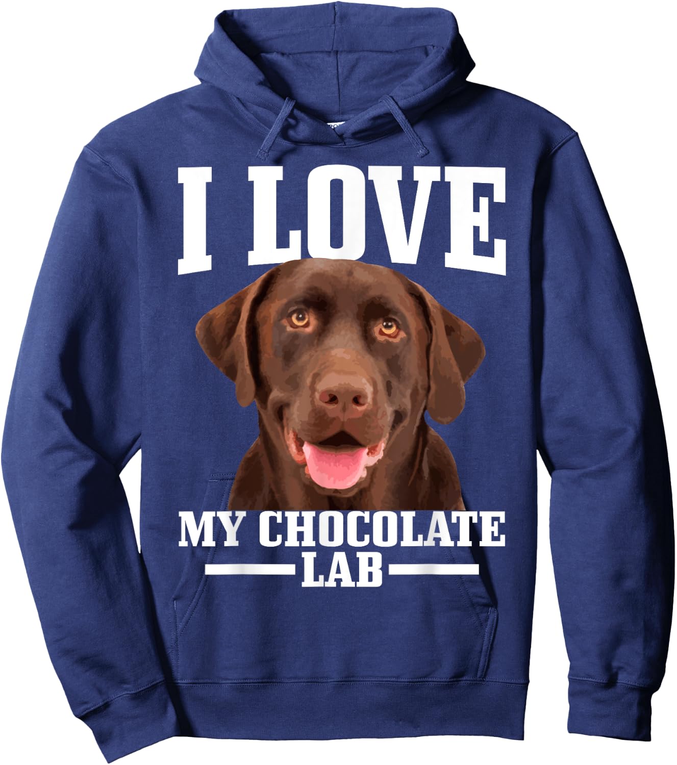 I Love My Chocolate Lab Labrador Retriever Mom Dad Dog Women Hoodie - Hoodie | Navy