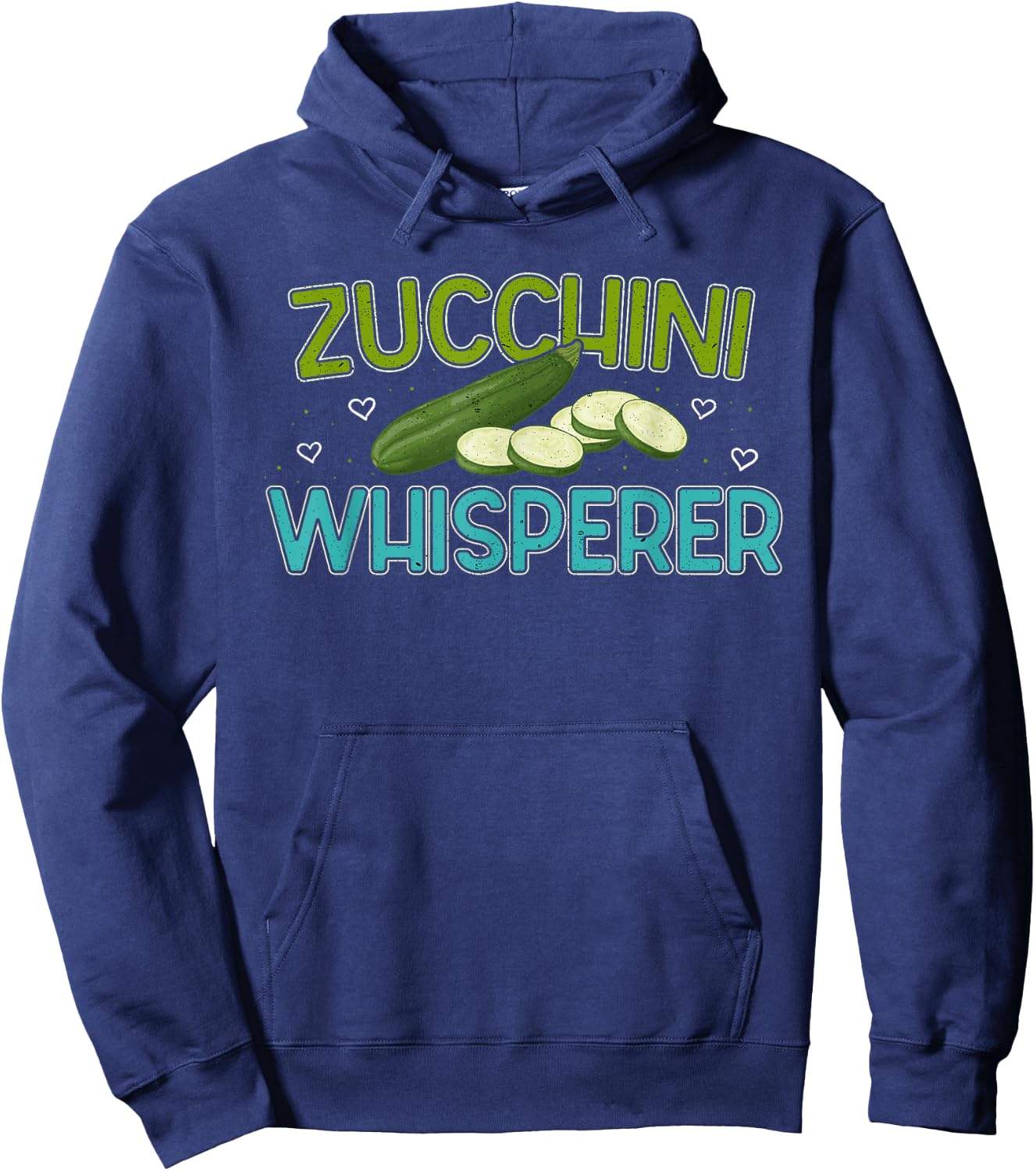 Zucchini Whisperer Funny Veggie Vegetable Farmer Vegetarian Hoodie - Hoodie | Navy