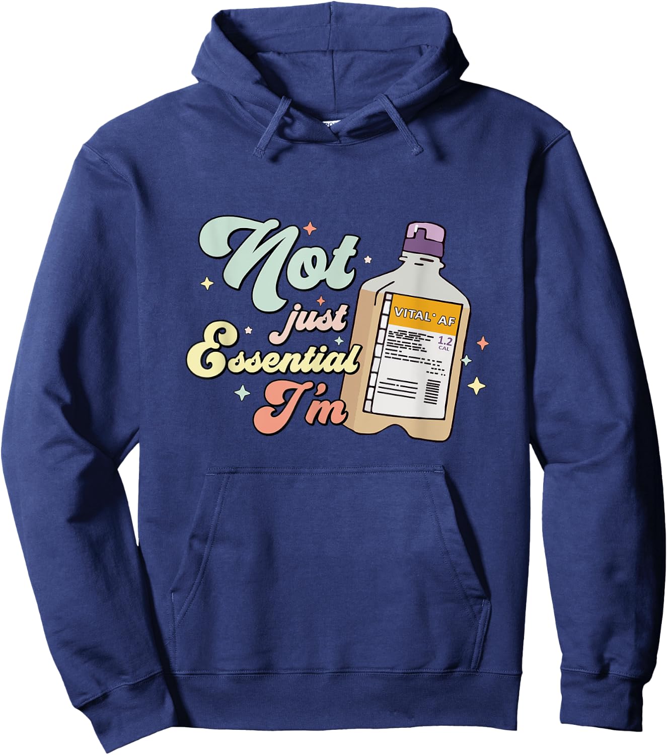 Vital AF Funny Nurse Dietician RD RN Critical Care Nursing Hoodie - Hoodie | Navy