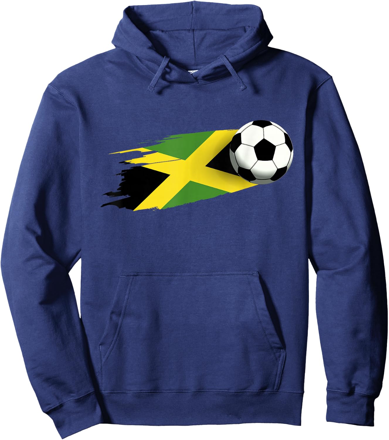 Jamaica Flag Jersey Jamaican Soccer Team Jamaican Hoodie - Hoodie | Navy
