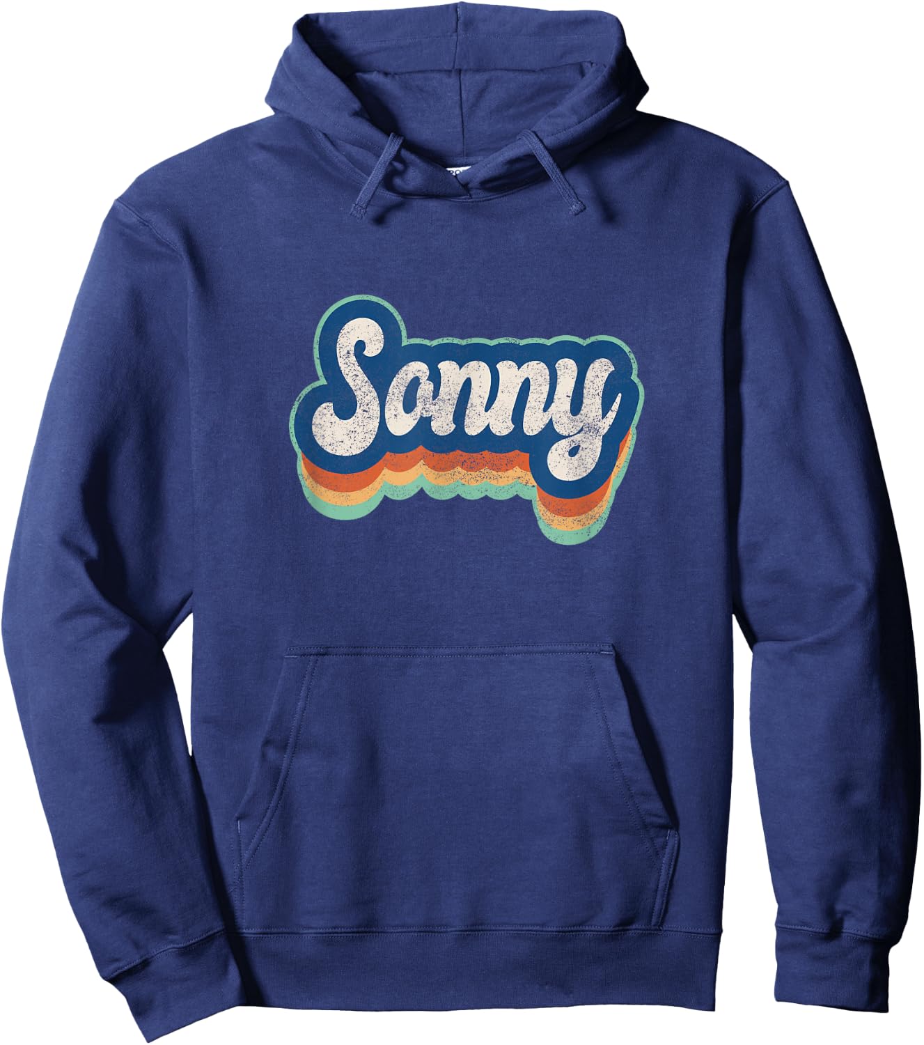 Sonny First Name Boy Vintage Style 70s 80s Personalized Hoodie - Hoodie | Navy