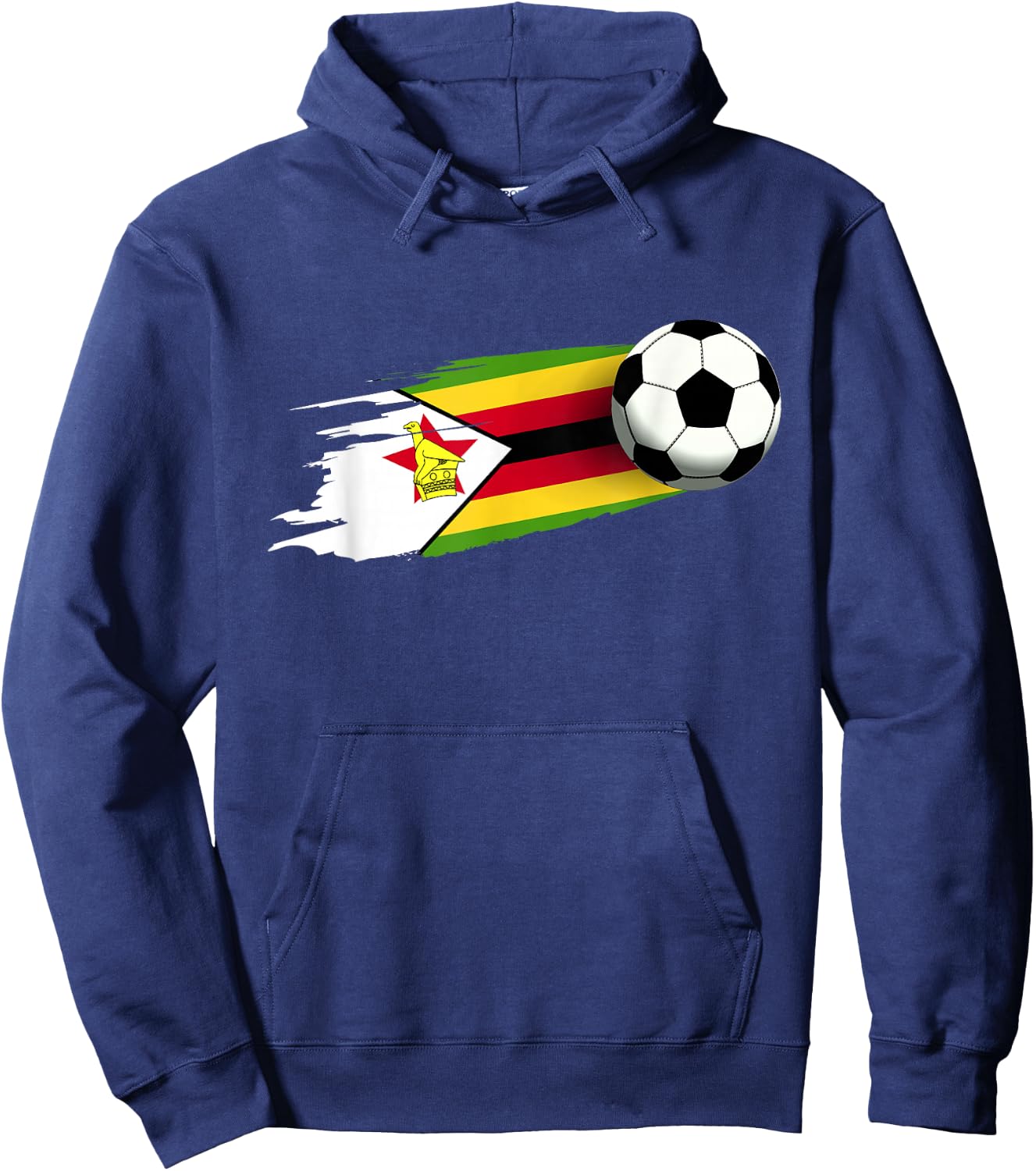 Zimbabwe Flag Jersey Zimbabwe Soccer Team Zimbabwe Hoodie - Hoodie | Navy
