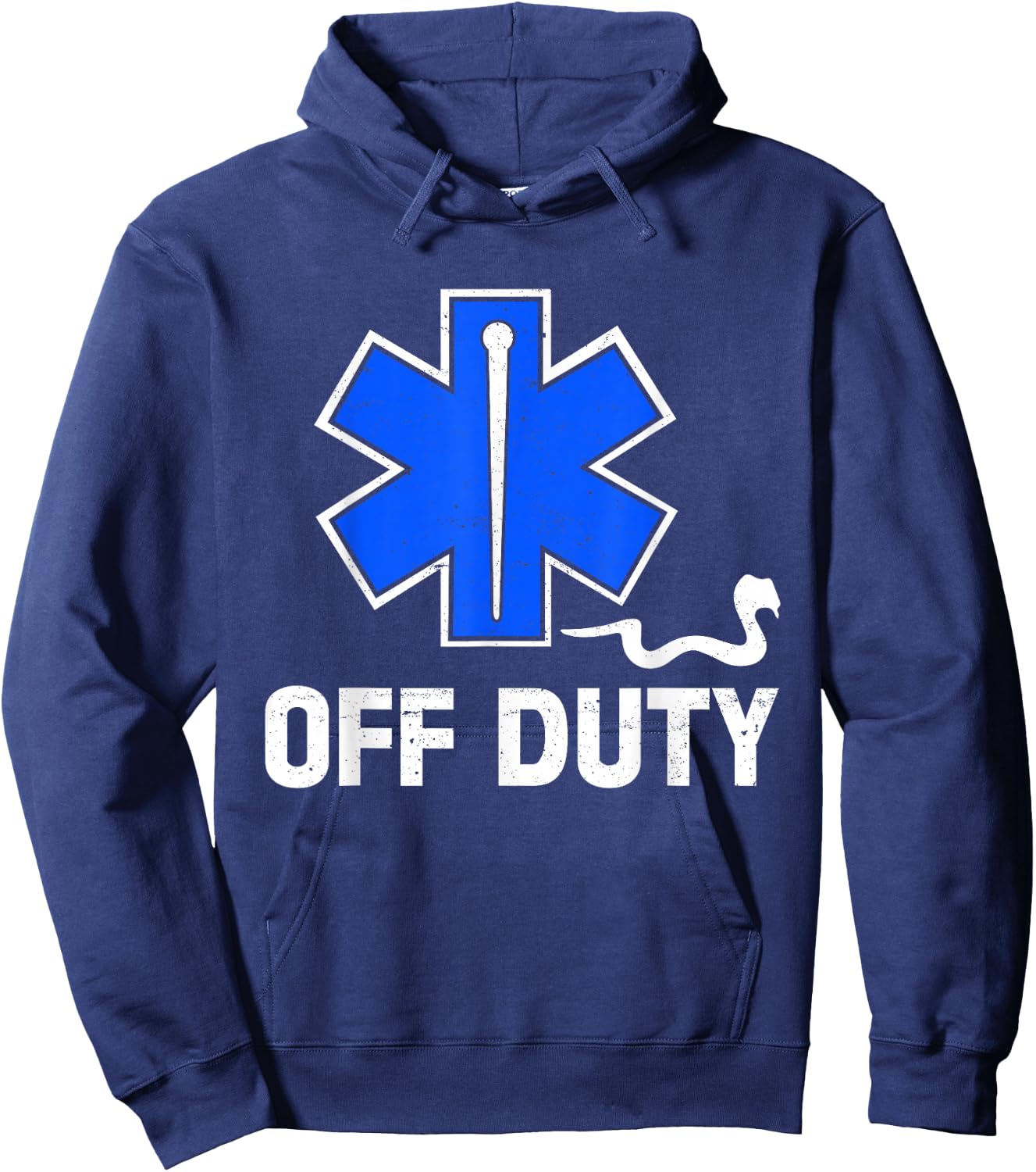 Off Duty Paramedic Medic Emergency First Responder Funny EMT Hoodie - Hoodie | Navy