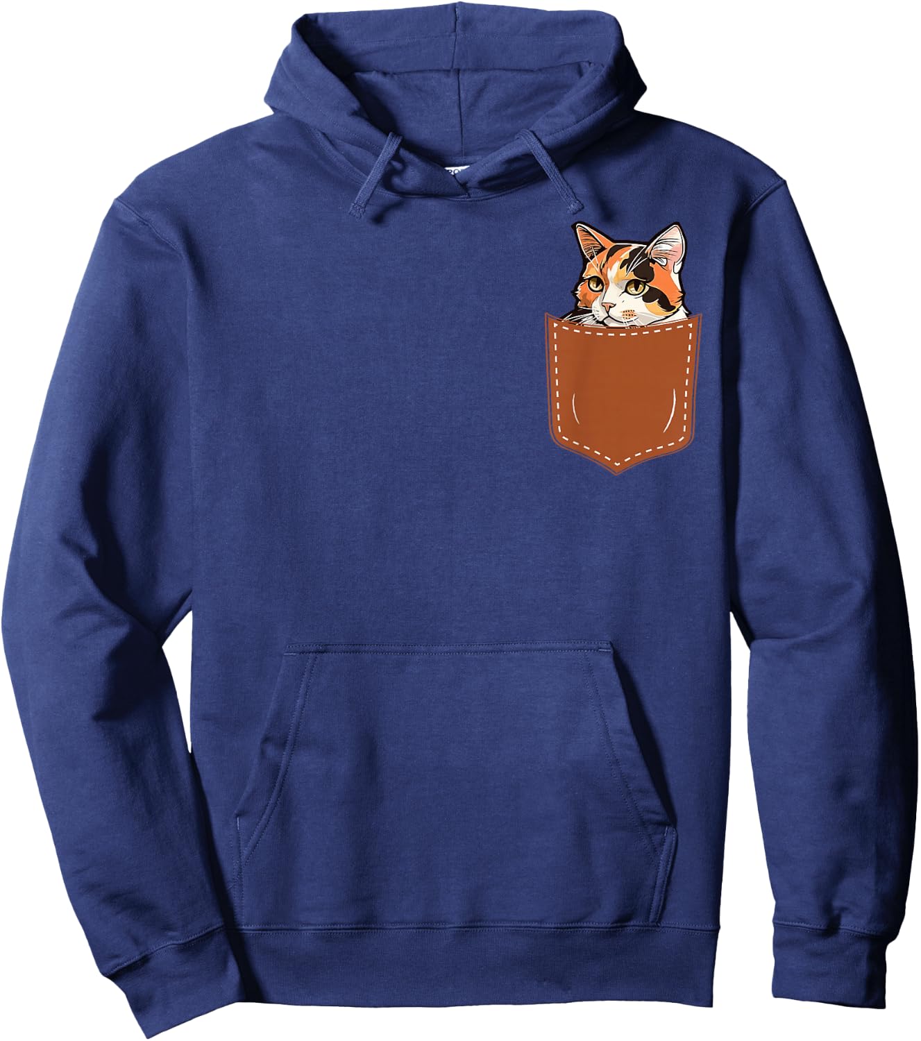 Funny Calico Cat in My Pocket,Calico Lover Owner Hoodie - Hoodie | Navy