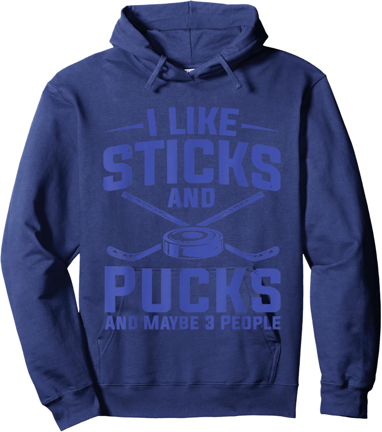 Hockey Shirt Women I Like Sticks Ice Hockey Player Hoodie - Hoodie | Navy