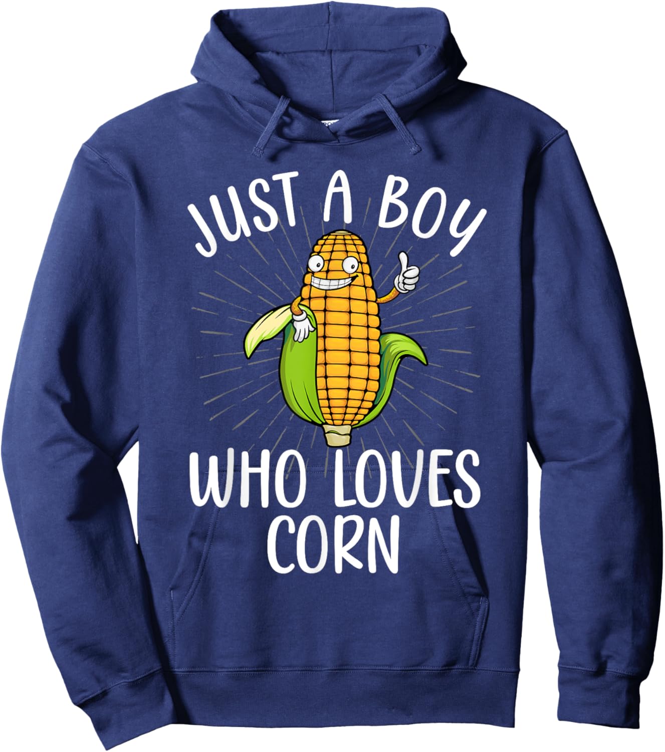 Cute Corn Art For Boys Kids Men Corn On The Cob Farmers Food Hoodie - Hoodie | Navy