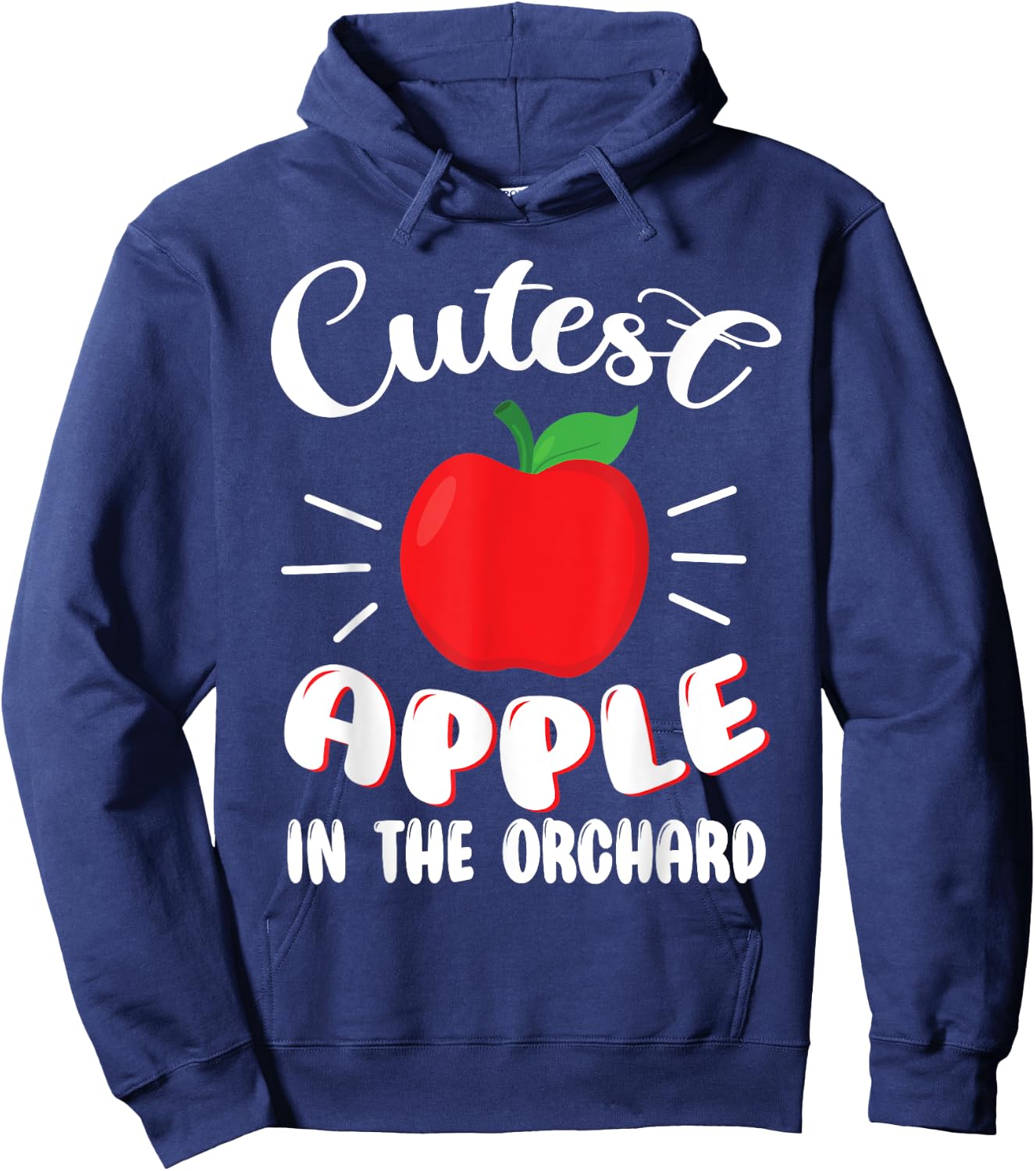 Funny Cutest Apple In The Orchard Apple Picking Kids Hoodie - Hoodie | Navy