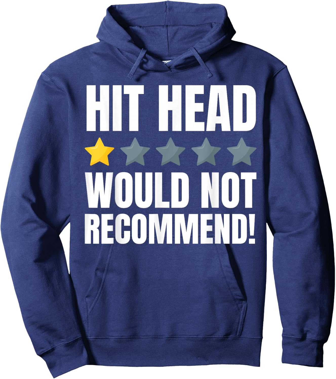 Hit Head Funny Concussion And Head Injury Recovery Hoodie - Hoodie | Navy