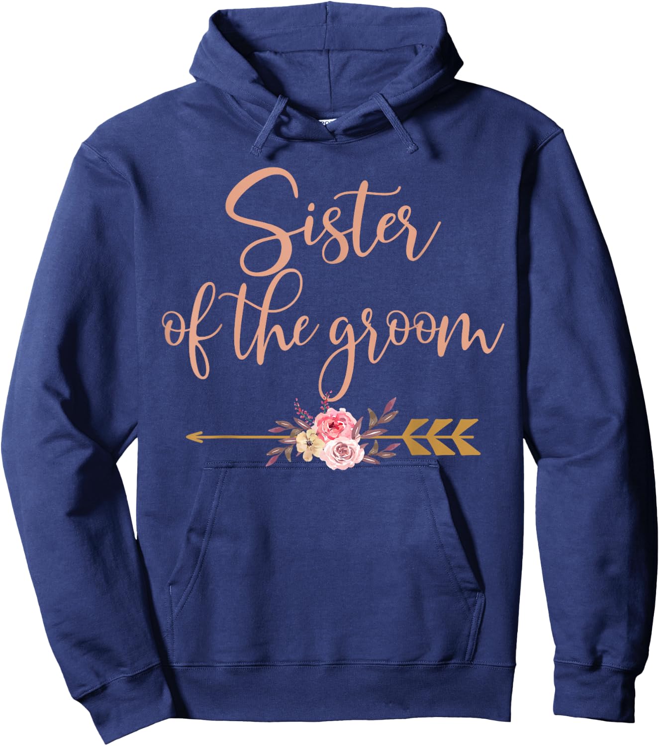 Sister of The Groom Bridal Shower Gift Wedding Party Hoodie - Hoodie | Navy