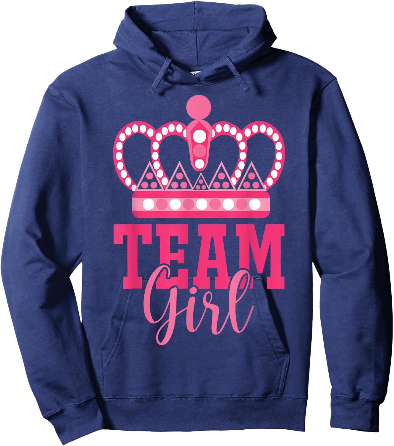 Pink Team Girl Team Boy Gender Reveal Party Matching Family Hoodie - Hoodie | Navy