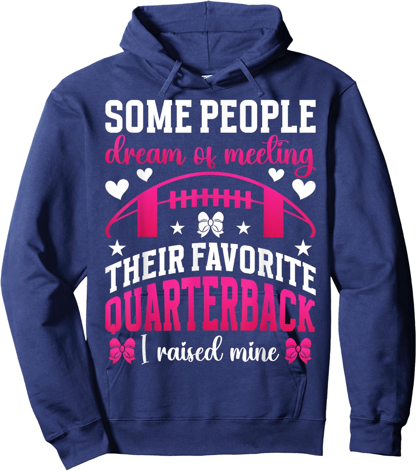 Favorite Quarterback Mom Of A Football Quarterback Mother Hoodie - Hoodie | Navy