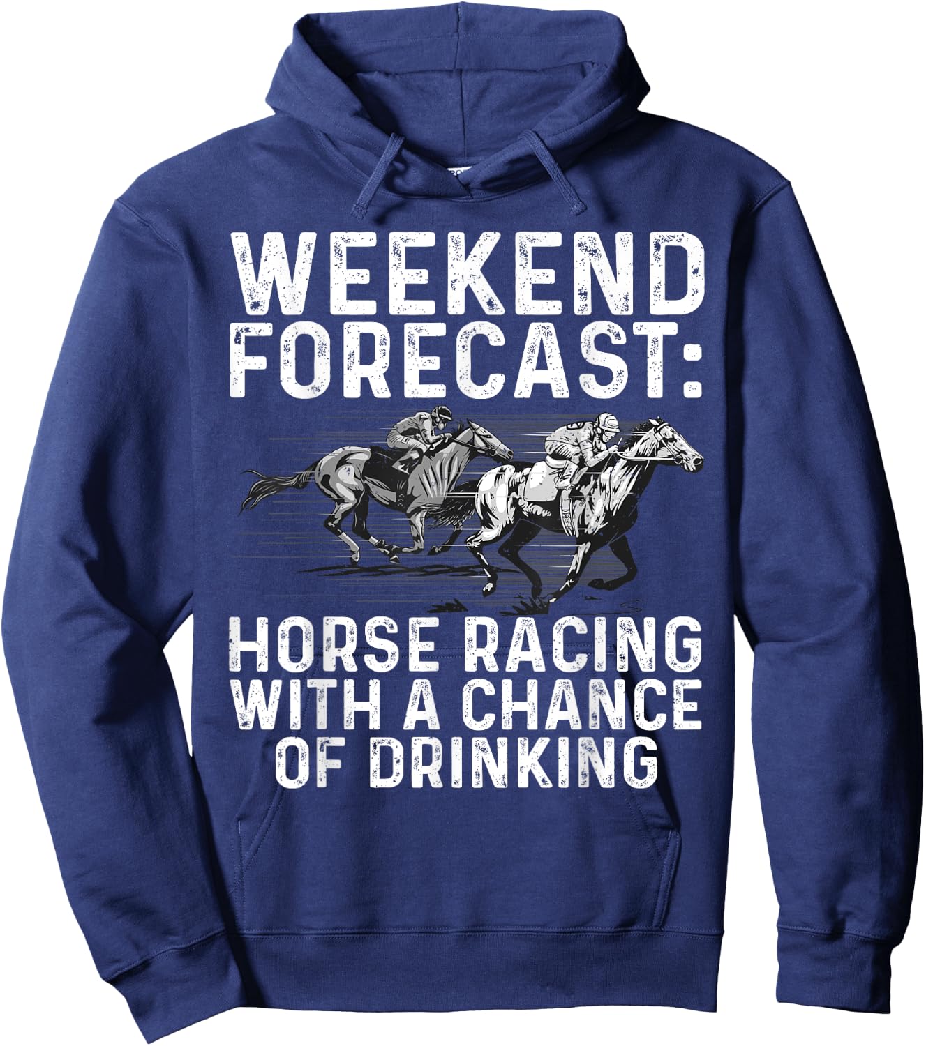 Cool Horse Racing Design Women Derby Horse Racing Hoodie - Hoodie | Navy