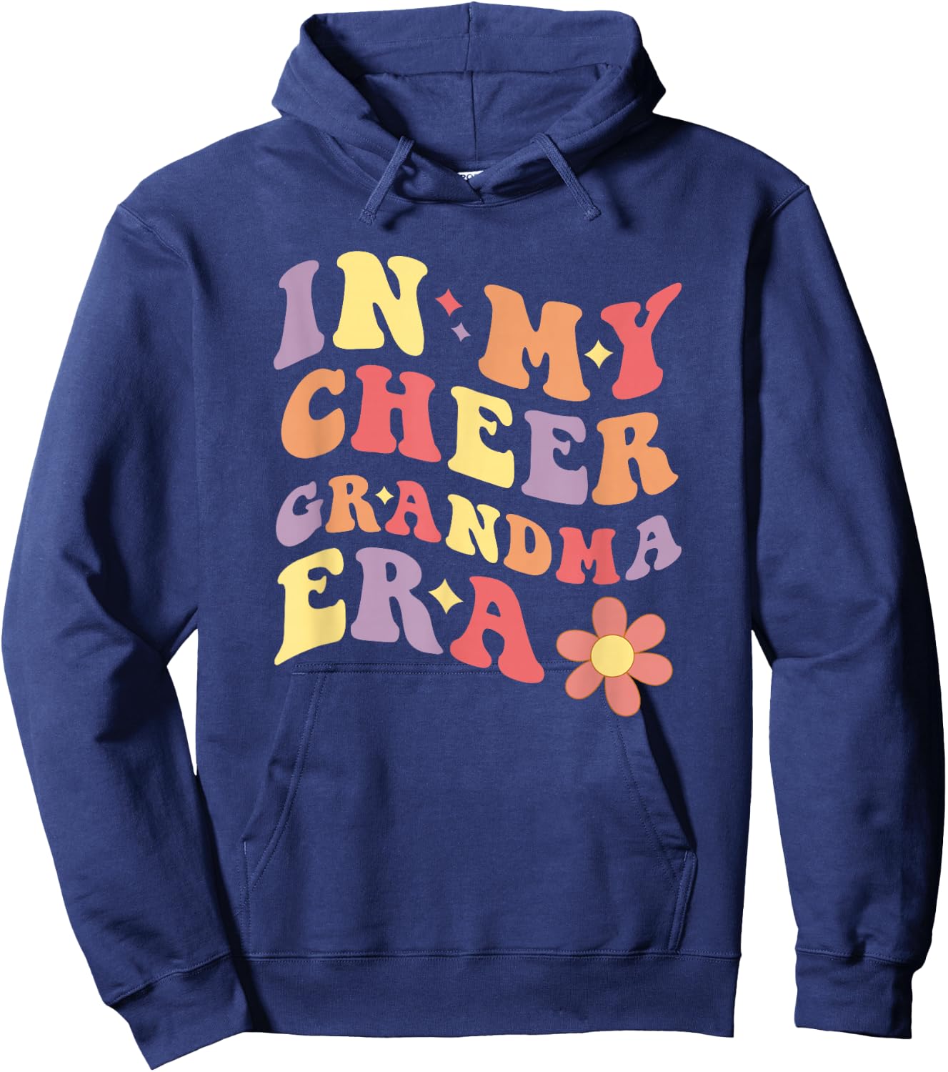 In My Cheer Grandma Era Cheerleader Grandmother Hoodie - Hoodie | Navy