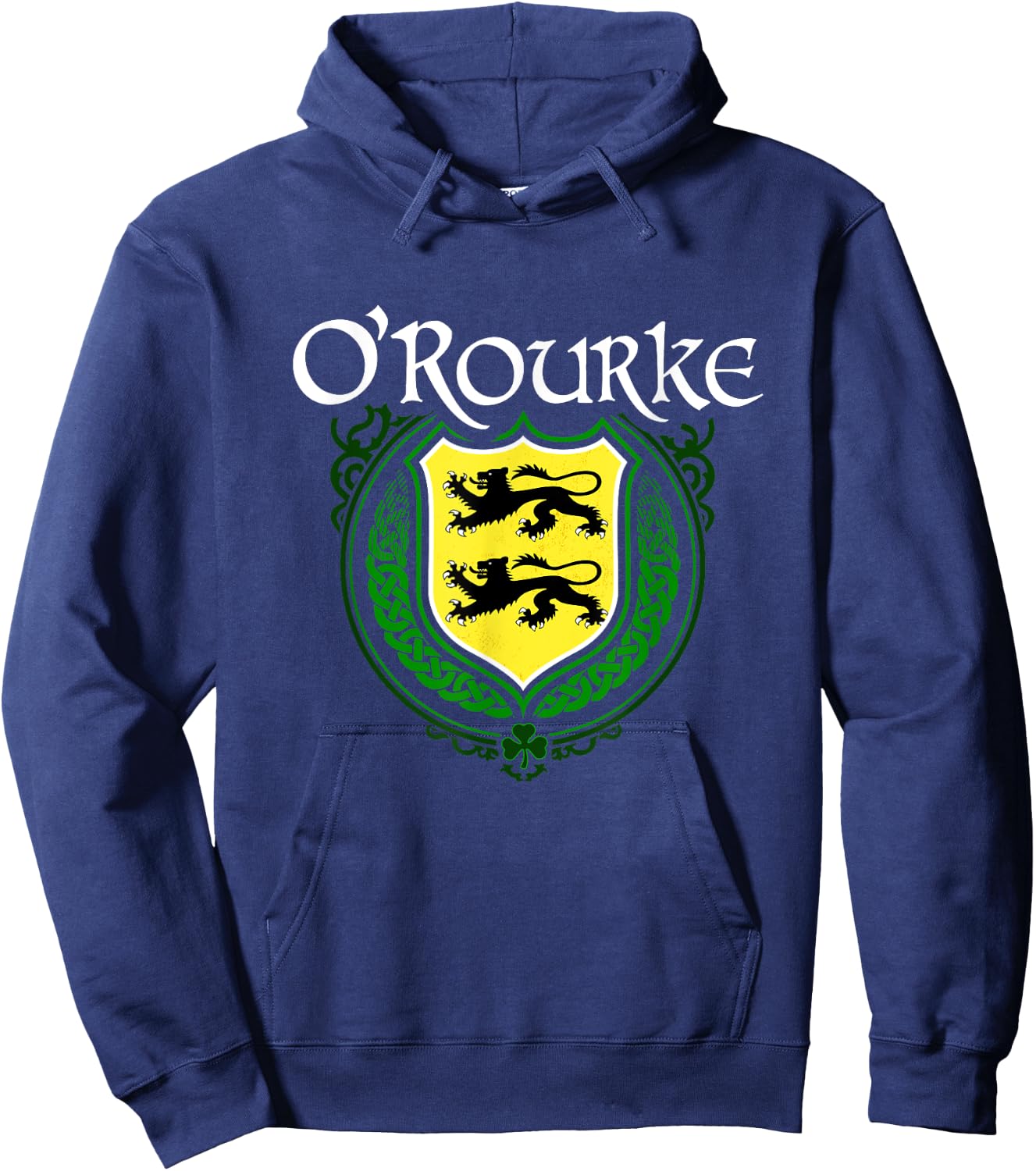 O'Rourke Surname Irish Clan Tartan Badge Ireland Hoodie - Hoodie | Navy