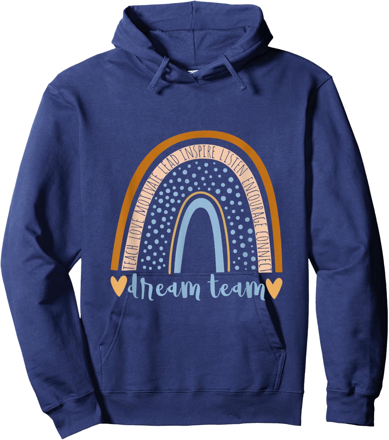 Back to School Dream Team Rainbow Teacher Student Women Girl Hoodie - Hoodie | Navy