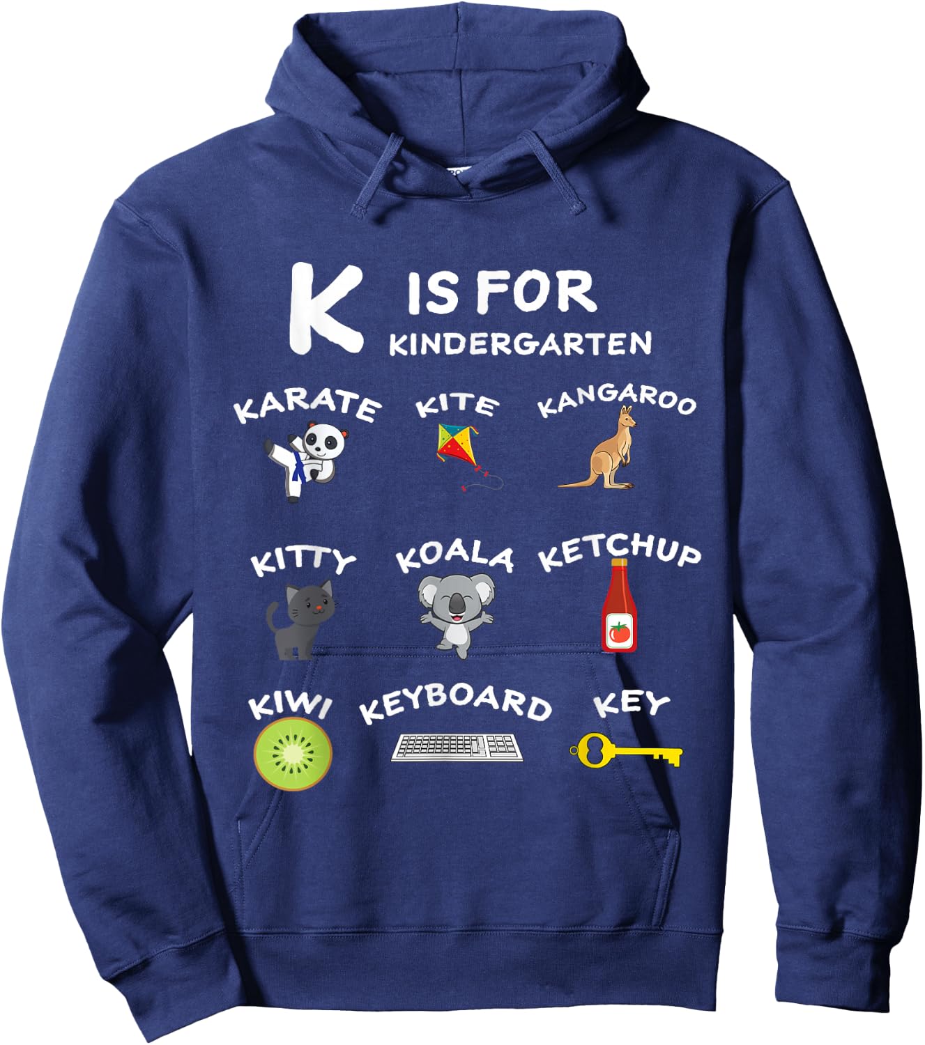 Kindergarten learning K is for koala K is for kindergarten Hoodie - Hoodie | Navy