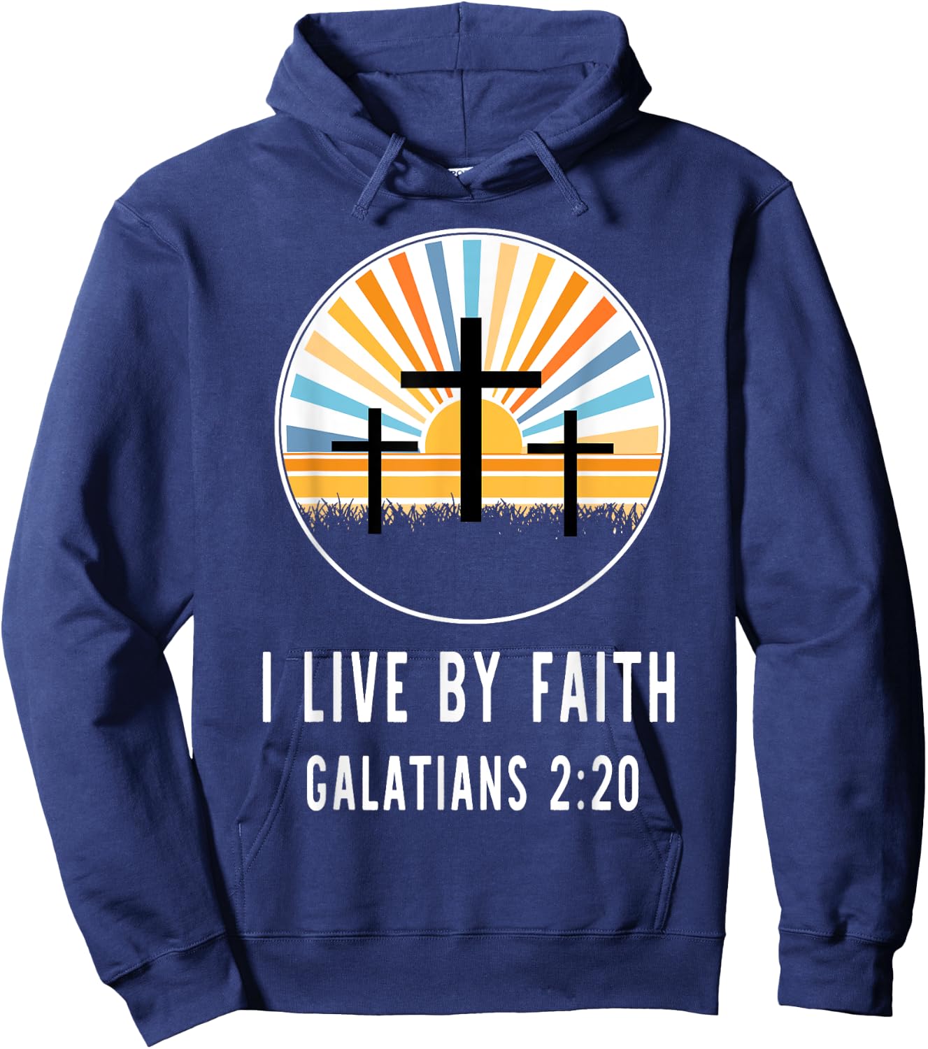 I Live Faith Galatians 2 20 Hoodie - Hoodie | Navy