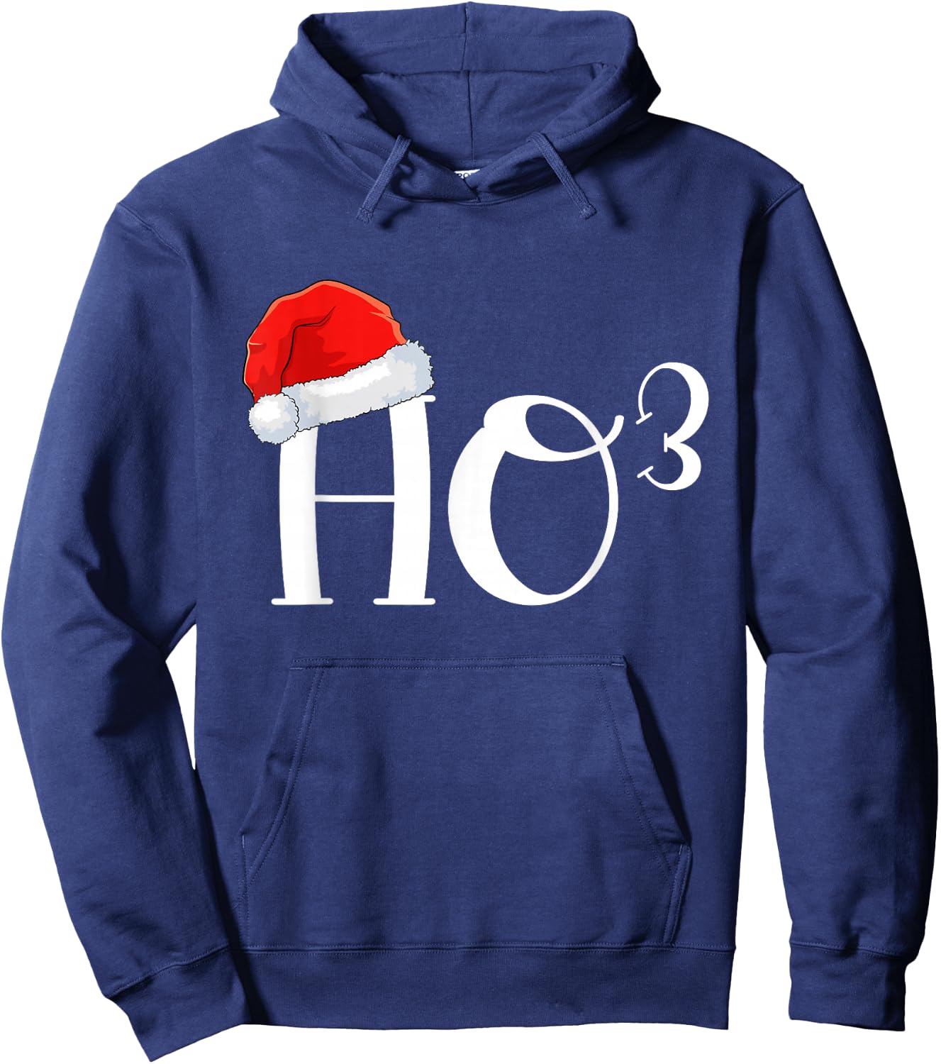 Funny Santa Ho Ho Ho To The Third Power Math Lover Christmas Hoodie - Hoodie | Navy