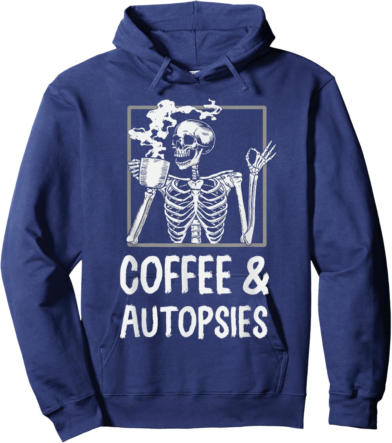 Morgue Forensic Science Criminology Caffeine Joke Black -Adults Modern Autopsy Tech Forensic Technician Hoodie - Hoodie | Navy