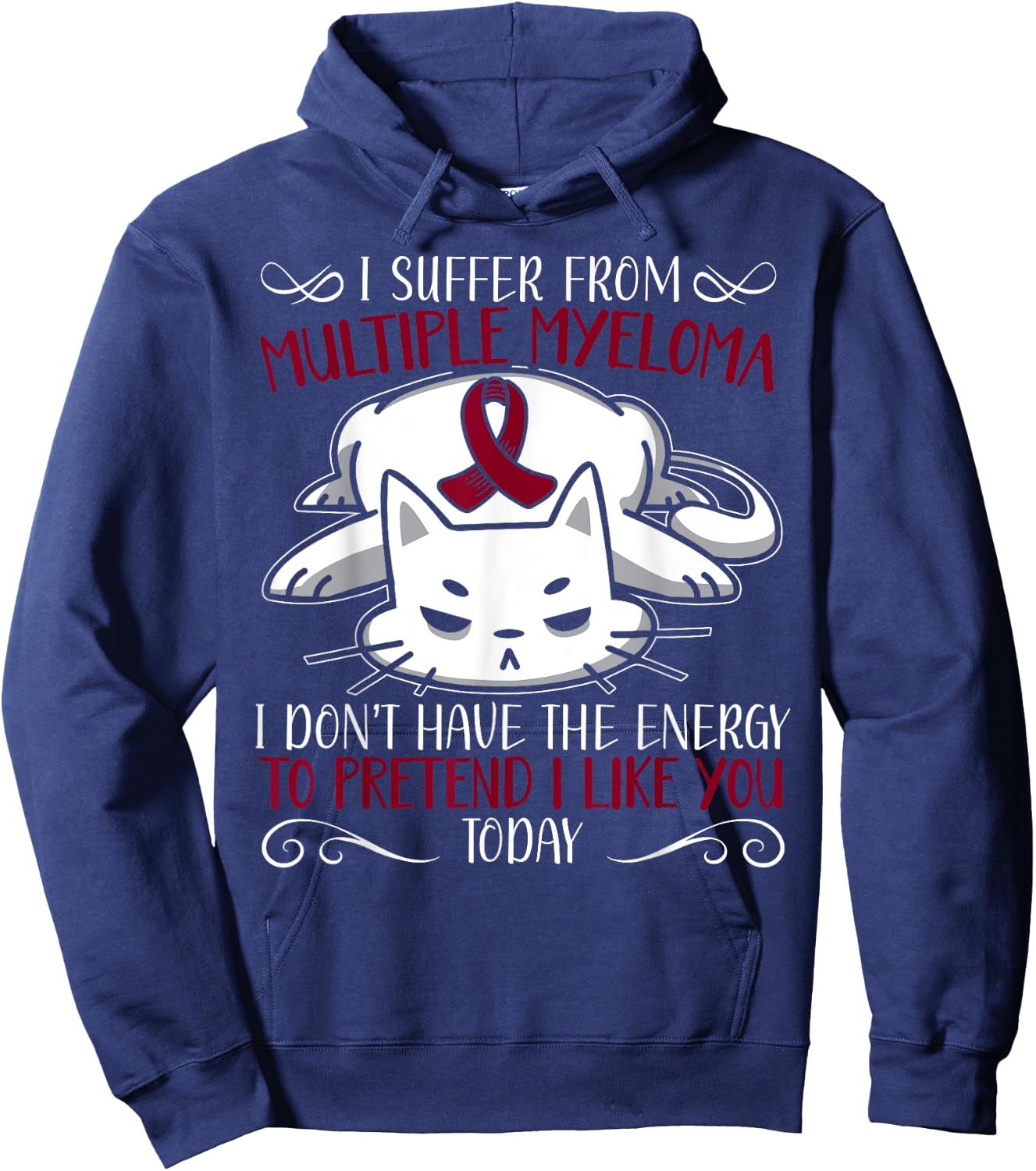 Multiple Myeloma Warrior Myeloma Cancer Awareness Hoodie - Hoodie | Navy