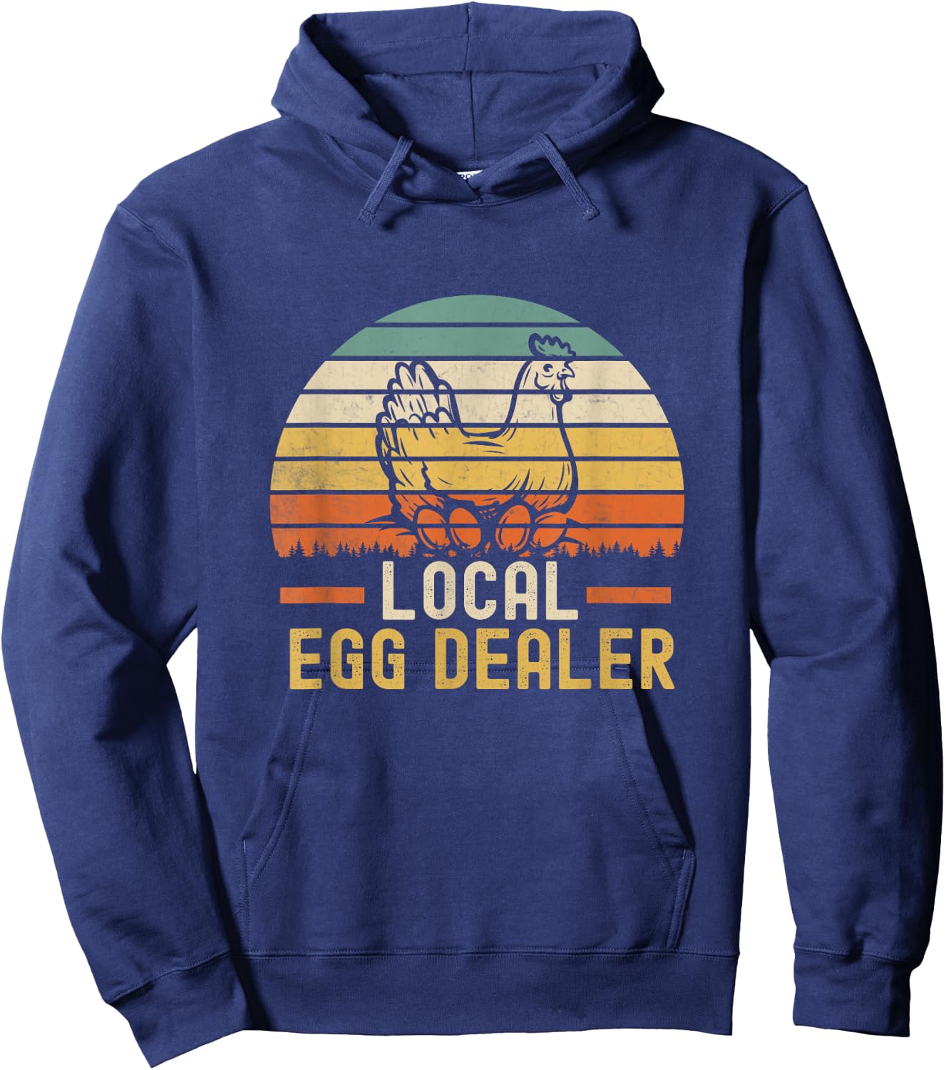 Local Egg Dealer Farm Funny Chicken Farmer Hoodie - Hoodie | Navy