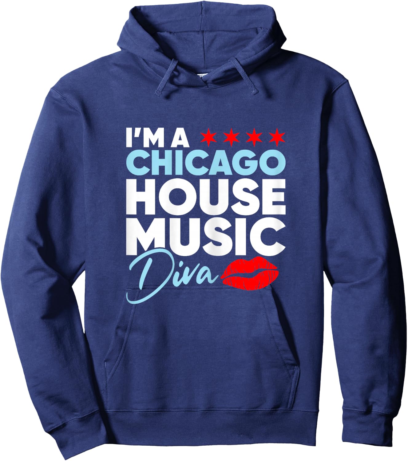 Chicago House Music Diva Hoodie - Hoodie | Navy