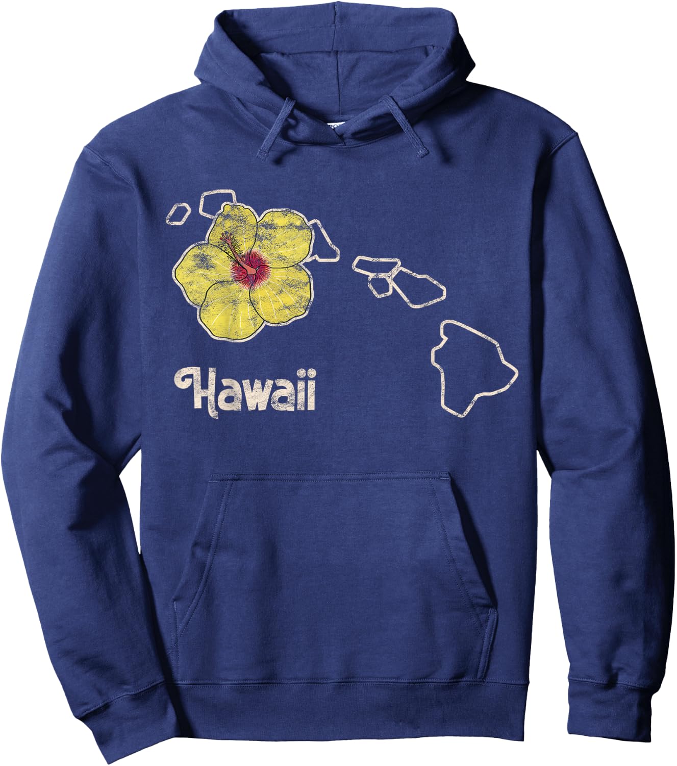 Hawaii Pua 'Ilima Flower Wildflower State Hoodie - Hoodie | Navy
