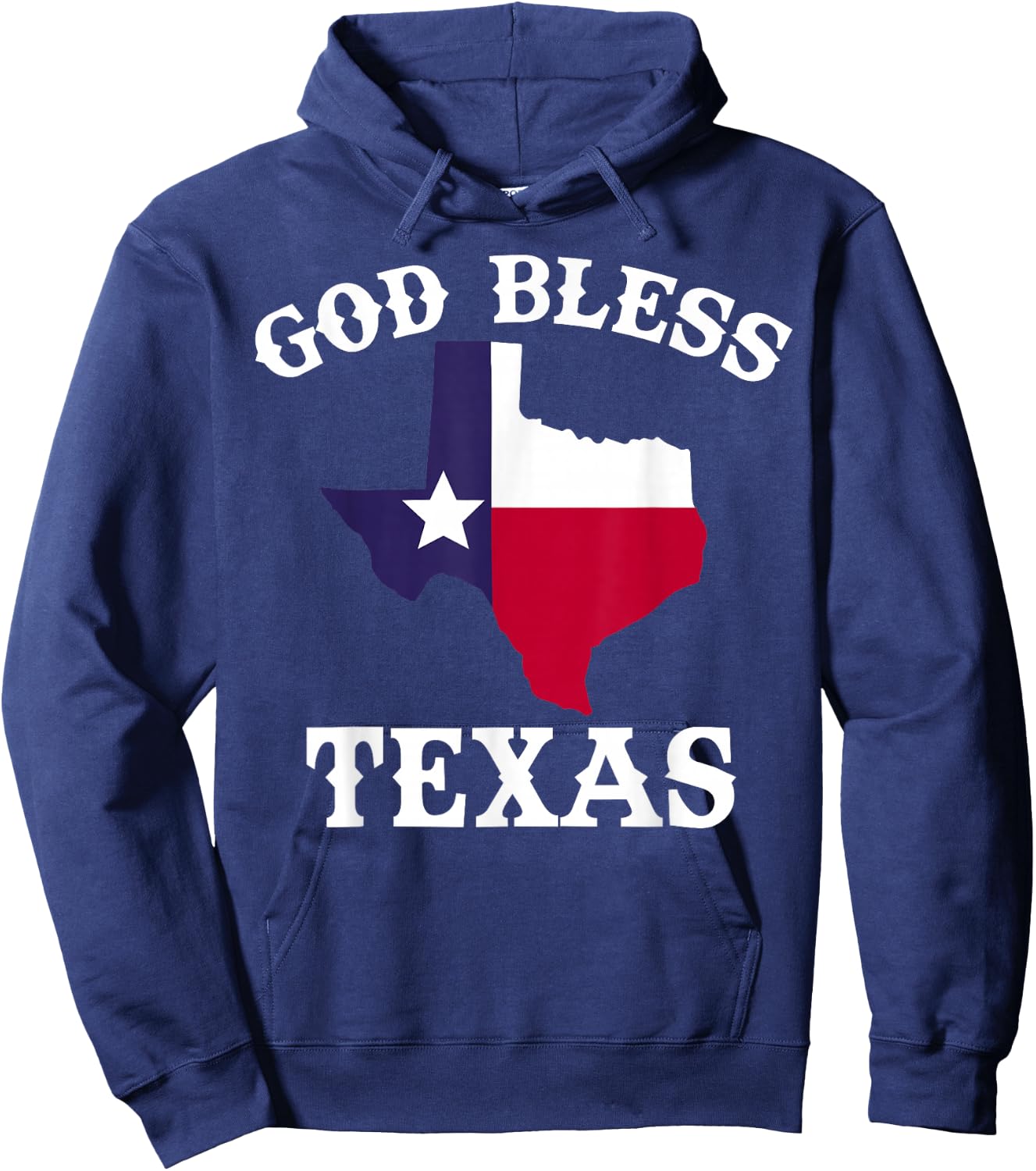 Texas Flag Patriotic Texan Pride God Bless Texas Hoodie - Hoodie | Navy