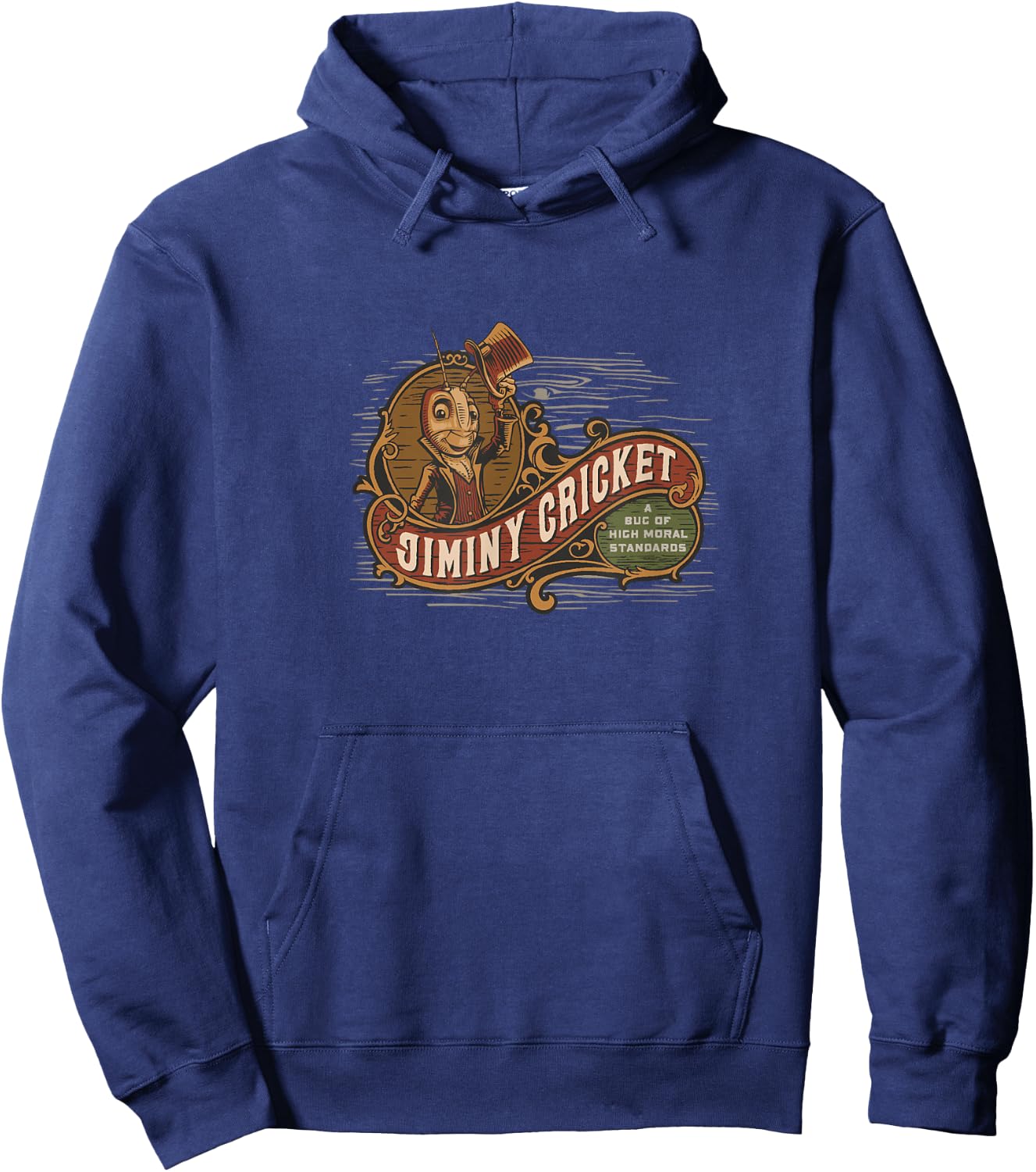 Disney Pinocchio 2022 Jiminy Cricket High Moral Standards Hoodie - Hoodie | Navy