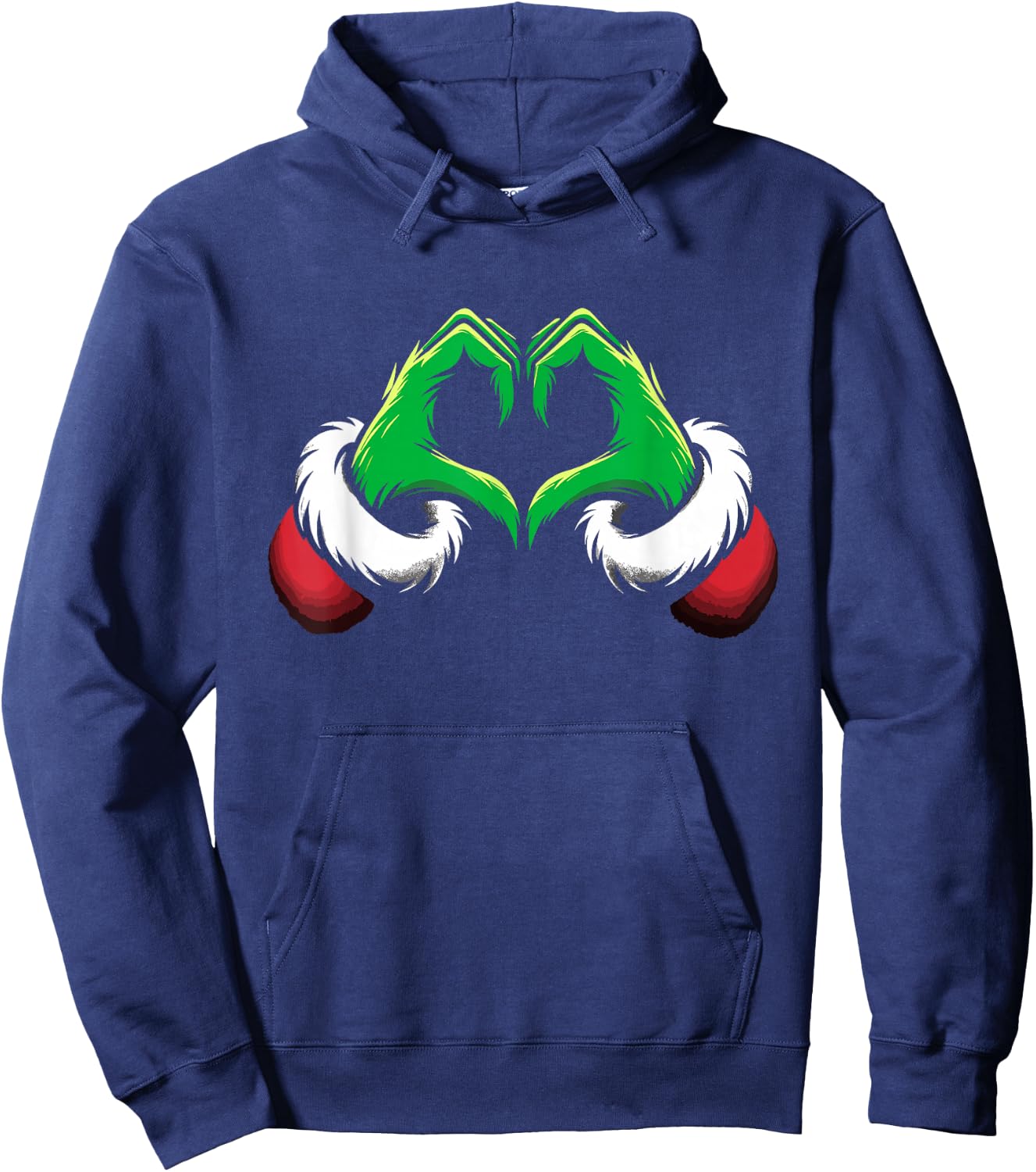 Funny Elf Heart Hands Love Christmas Hoodie - Hoodie | Navy