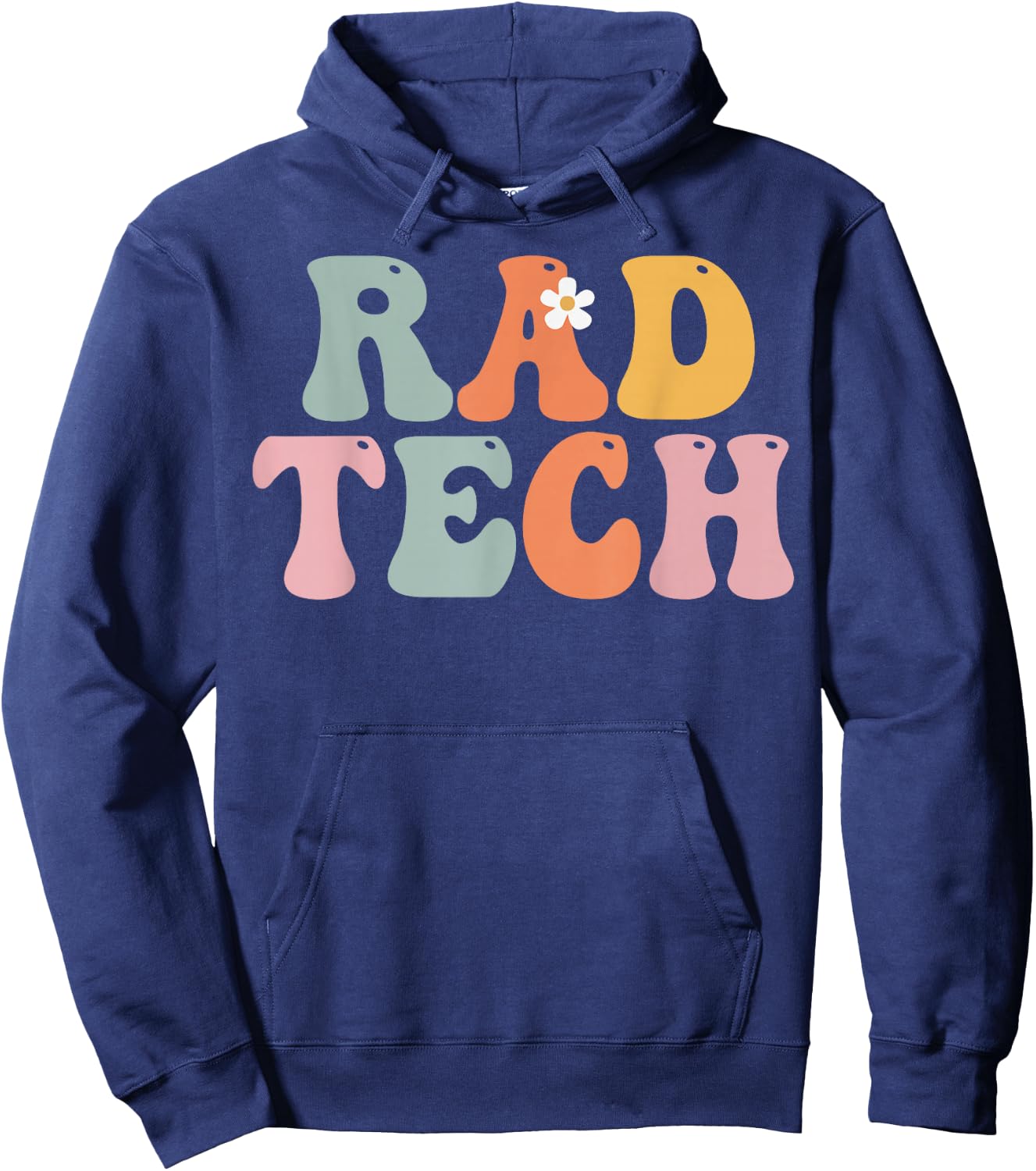 Rad Tech Week Groovy Appreciation Day For Work Hoodie - Hoodie | Navy