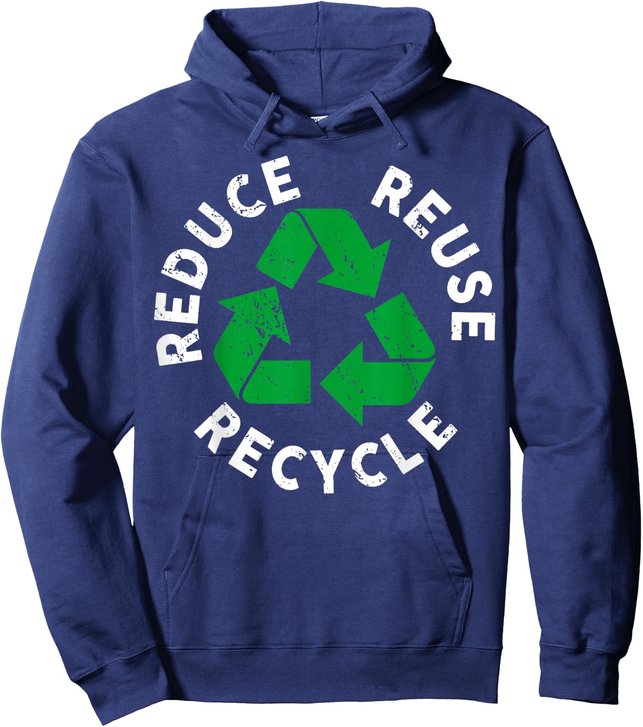 Earth Day Reduce Reuse Recycle Awesome Recycling Hoodie - Hoodie | Navy