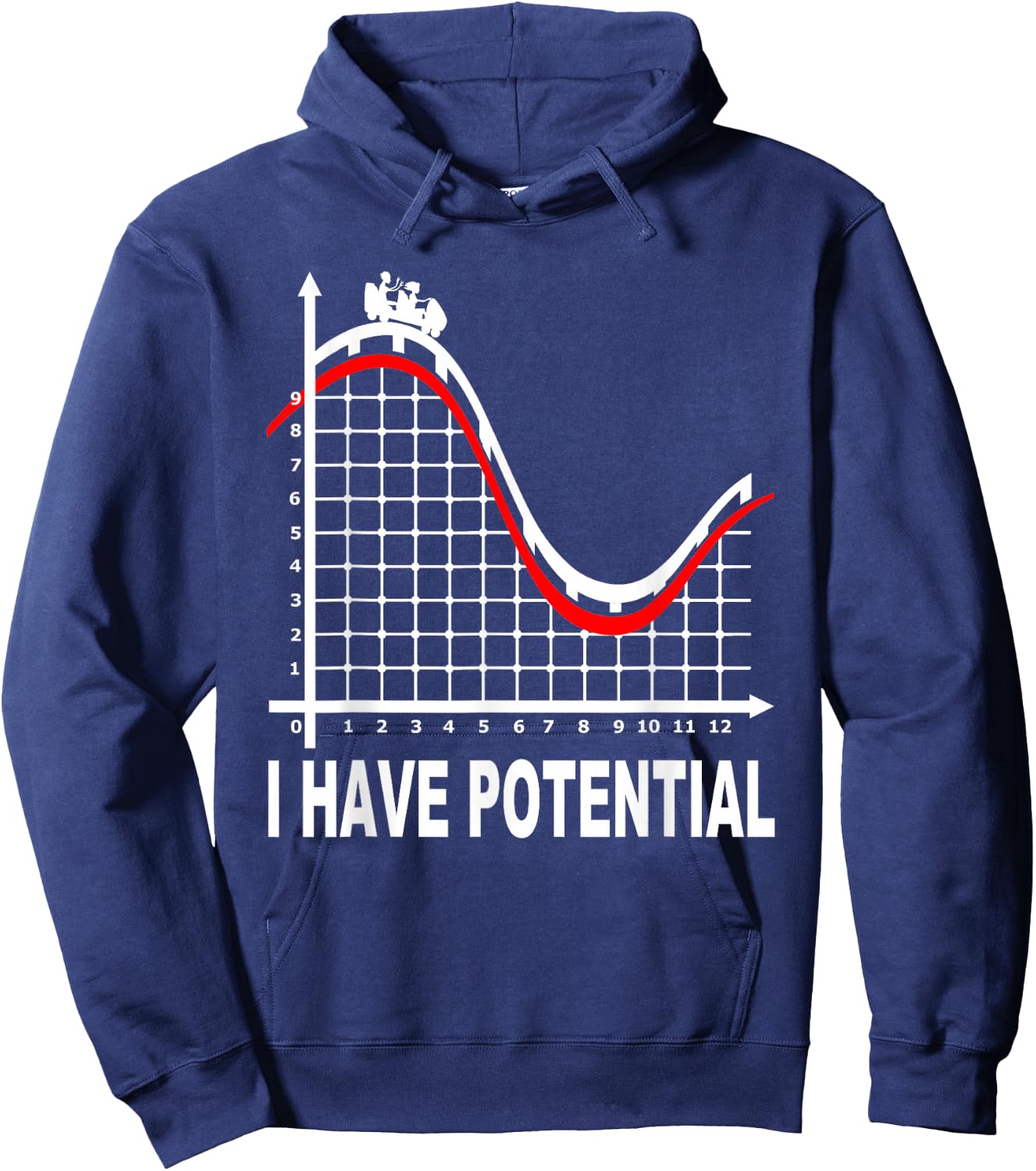 I Have Potential Energy -Roller Coaster- Funny Physics Hoodie - Hoodie | Navy