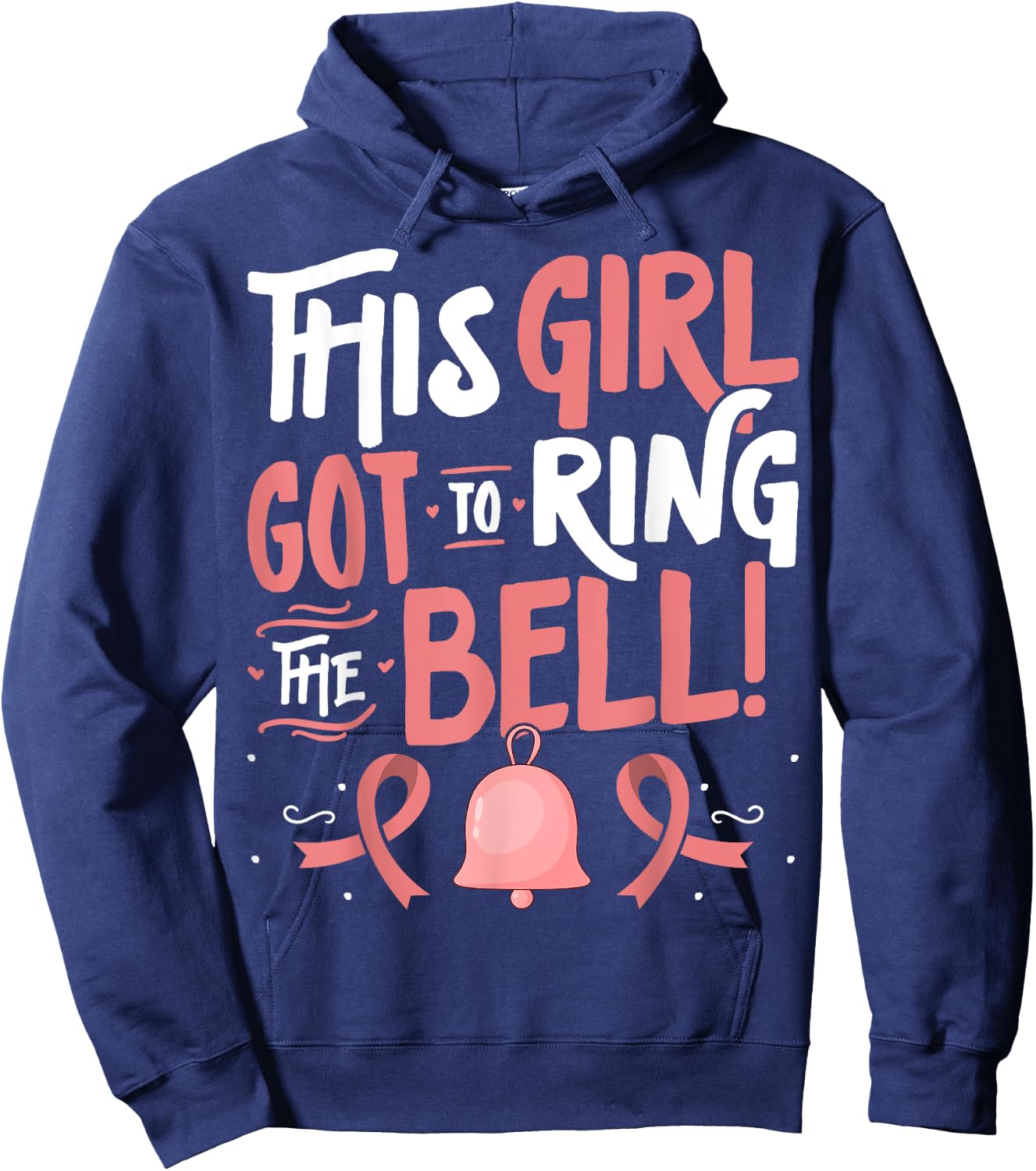 Breast Cancer Awareness - This Girl Got to Ring the Bell Hoodie - Hoodie | Navy