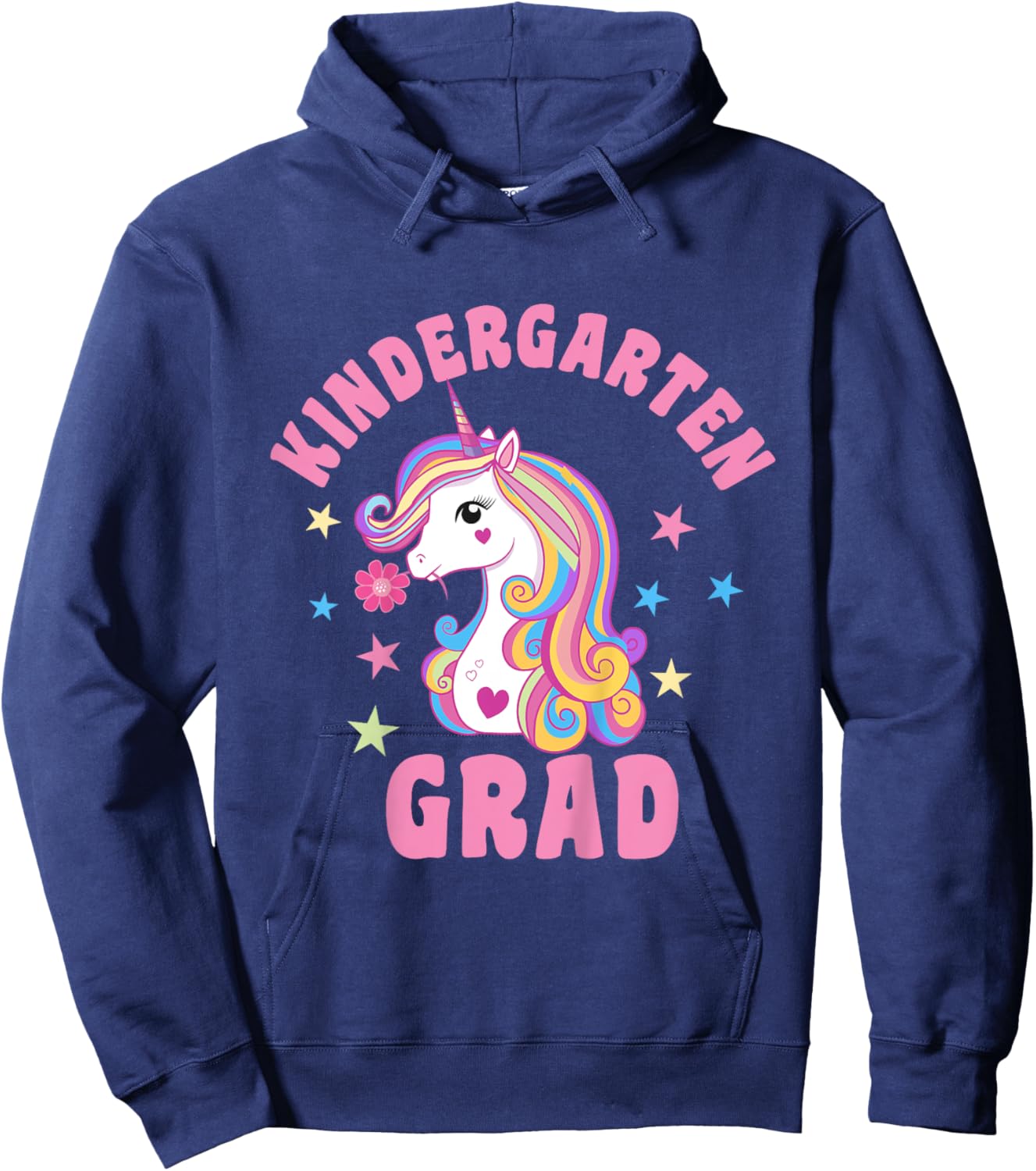 Kids Unicorn Kindergarten Grad Kindergarten Graduation Hoodie - Hoodie | Navy