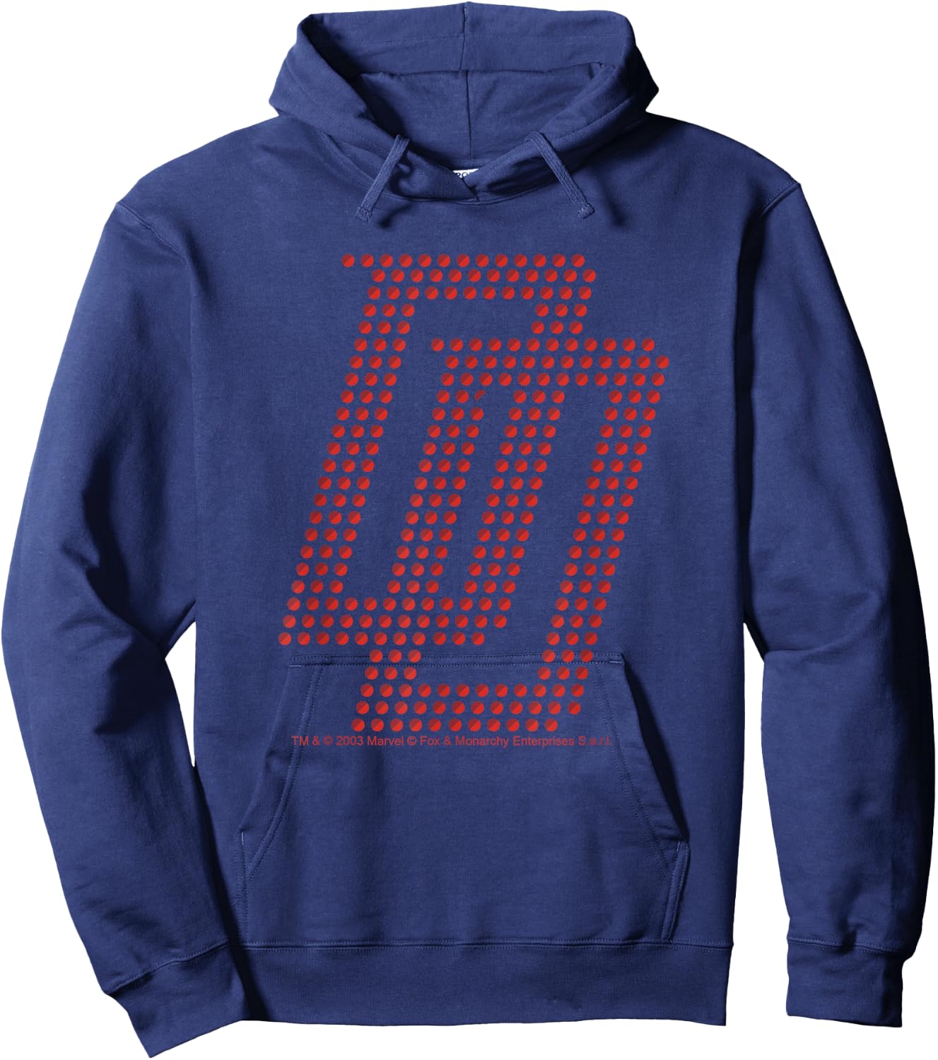 Marvel Comics Retro Classic Daredevil DD Polka Dot Logo Hoodie - Hoodie | Navy