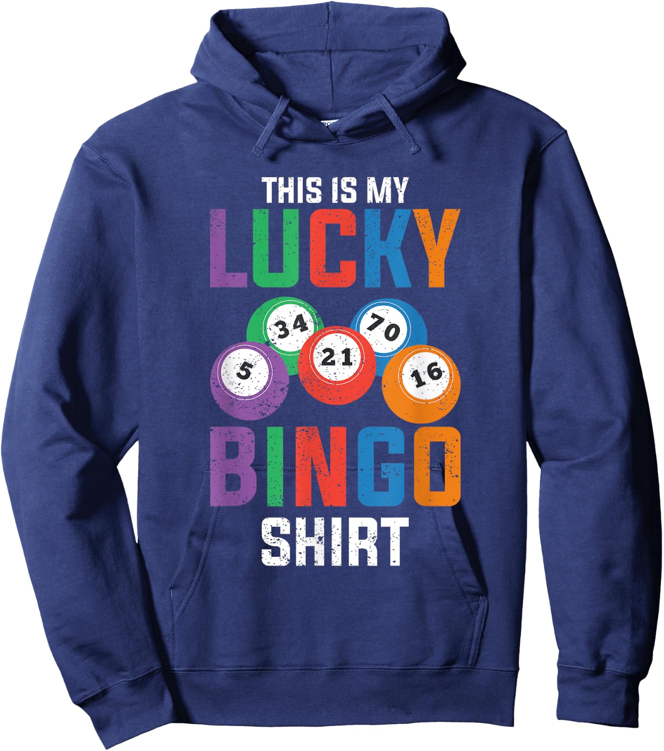 Funny Bingo Winner Lucky Bingo Shirt Bingo Player Bingo Hoodie - Hoodie | Navy
