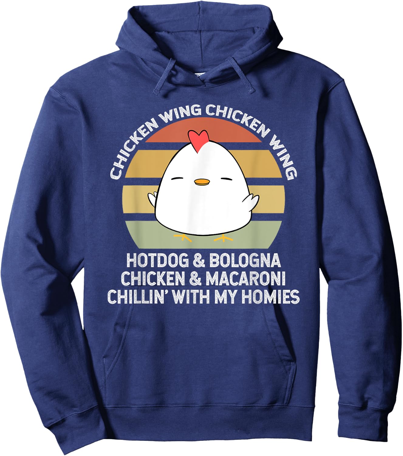 Chicken Wing Chicken Wing Hot Dog and Bologna Hoodie - Hoodie | Navy